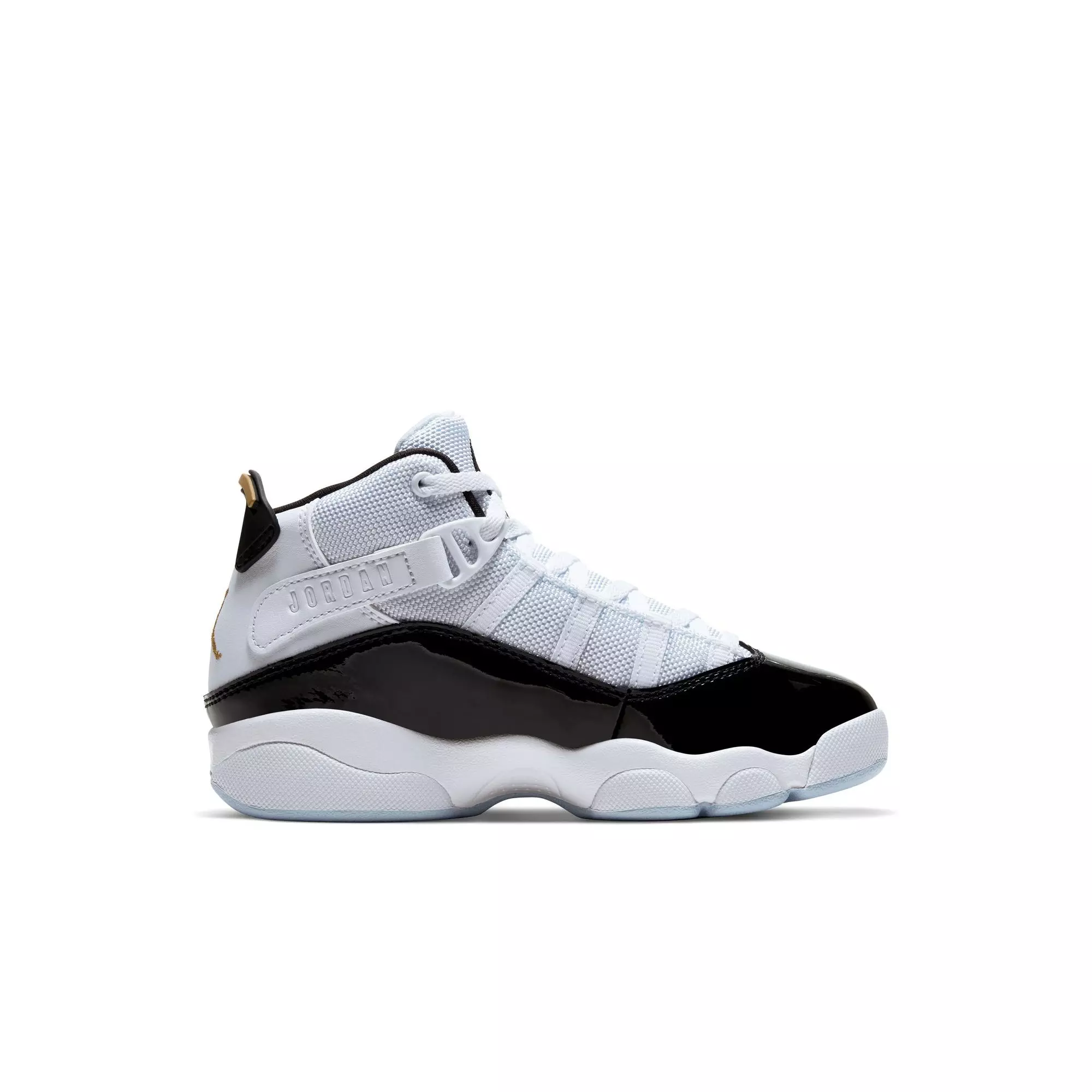 Jordan 6 Rings "White/Metallic Gold/Black/Ice" Preschool Boys' Shoe - WHITE/BLACK/GOLD