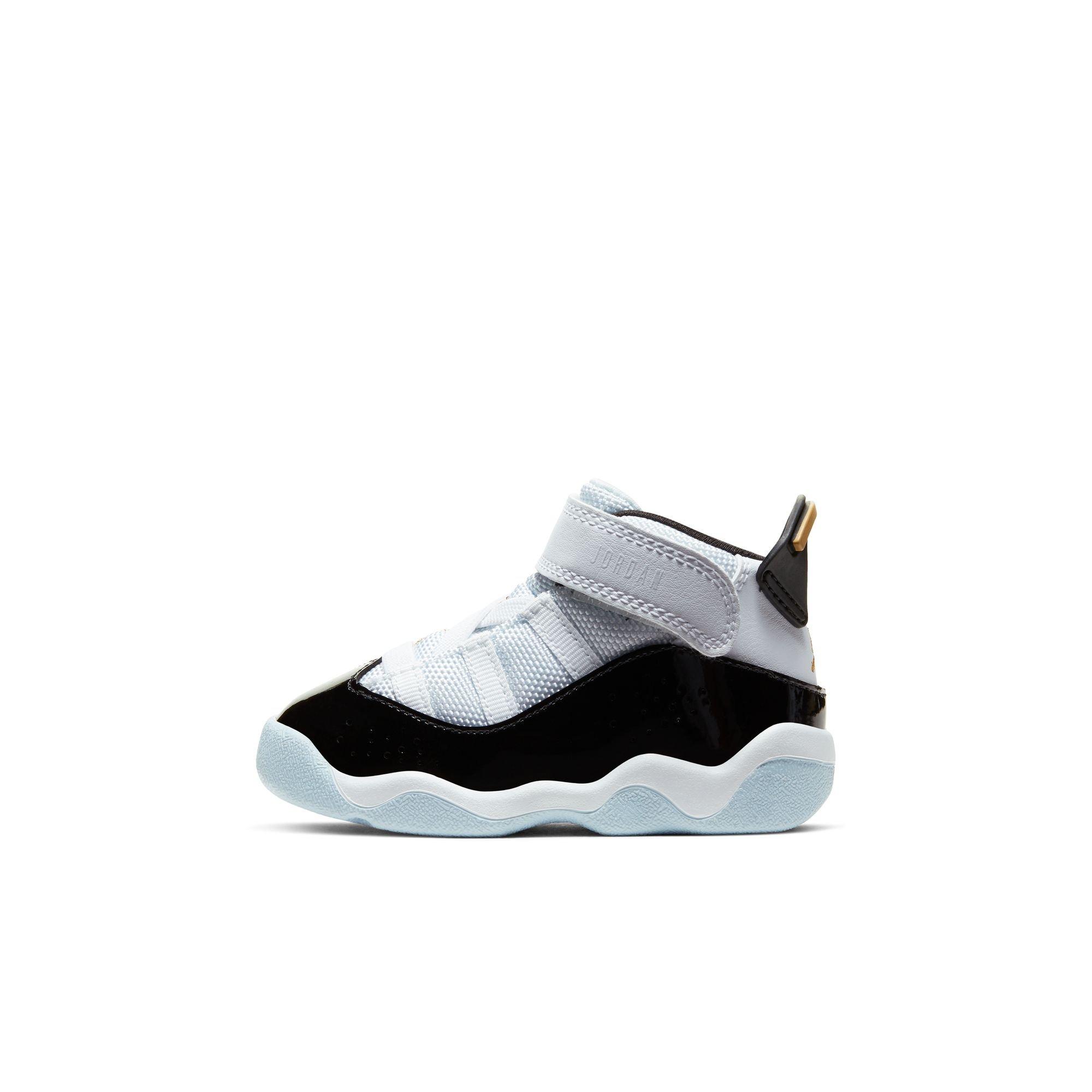 Jordan 6 Rings Toddler Boys' "White/Metallic Gold/Black Ice" Shoe