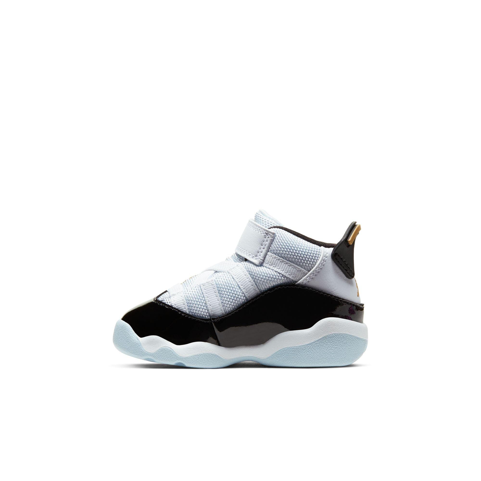 Jordan 6 Rings Toddler Boys' "White/Metallic Gold/Black Ice" Shoe