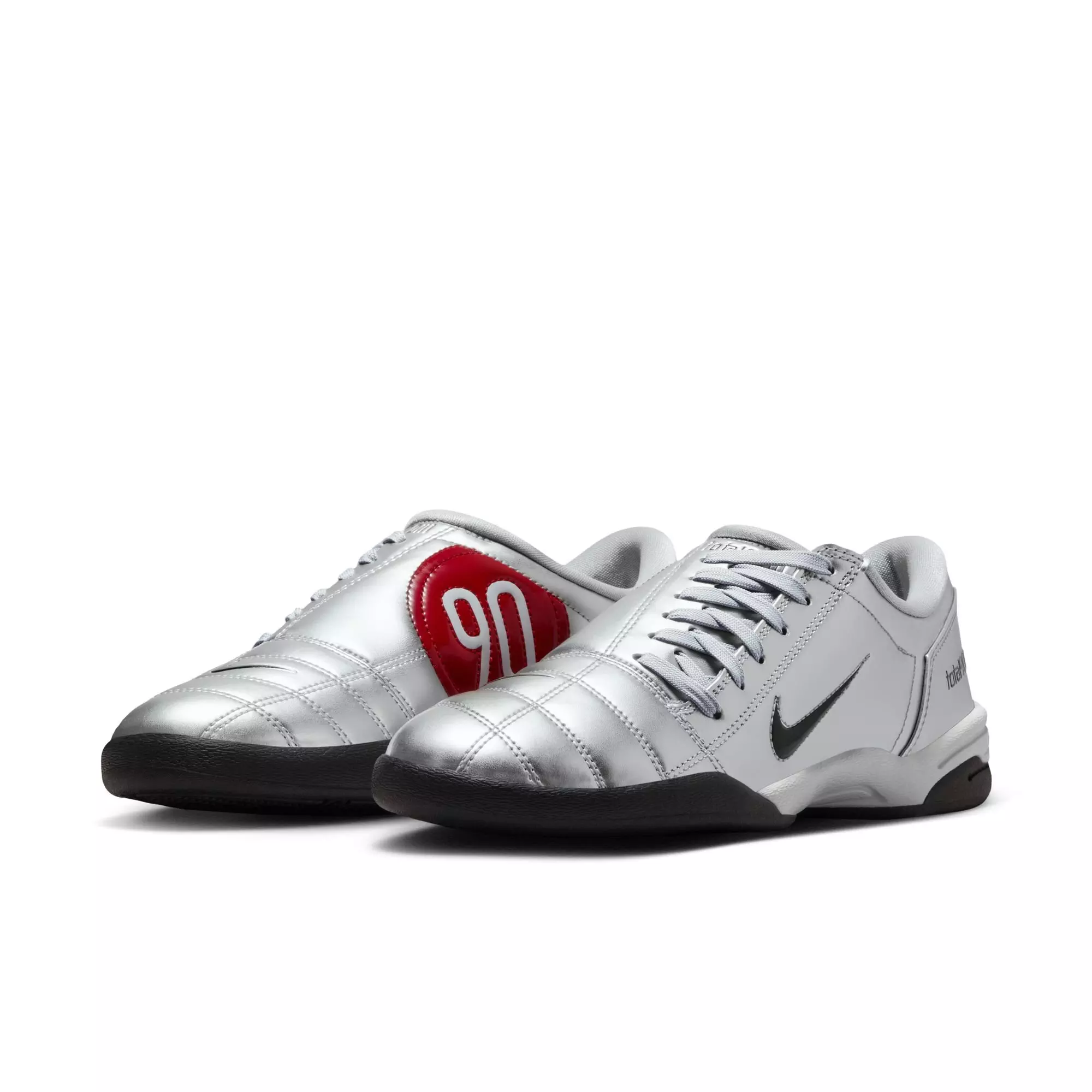 Nike Total 90 "Metallic Silver/Black/University Red" Women's Shoe - SILVER/BLACK