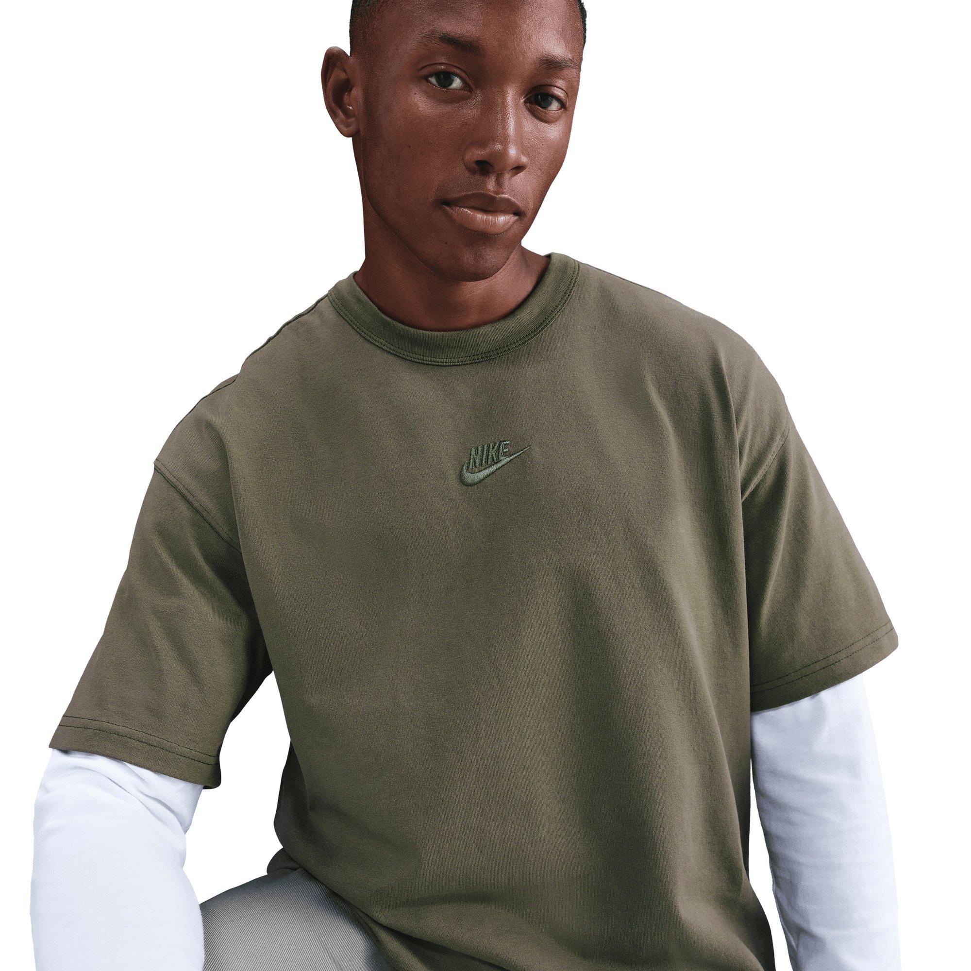Nike Men's Sportswear Premium Essentials Tee - OLIVE Thumbnail View 5