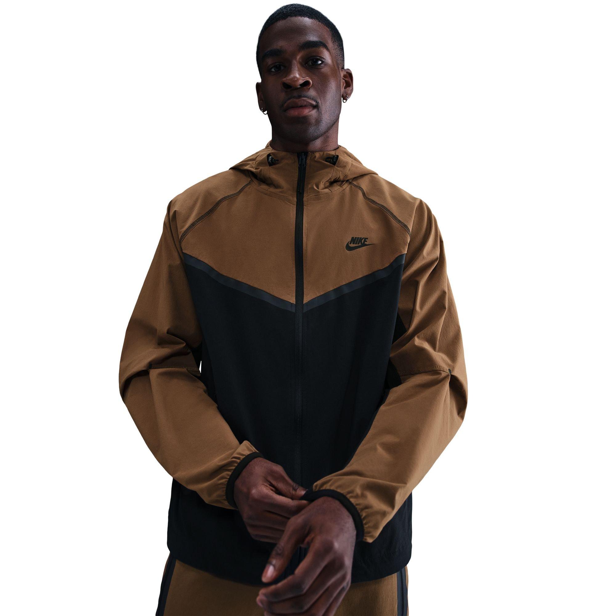 Nike Men's Tech Woven Jacket - Brown/Black - BROWN/BLACK Thumbnail View 3