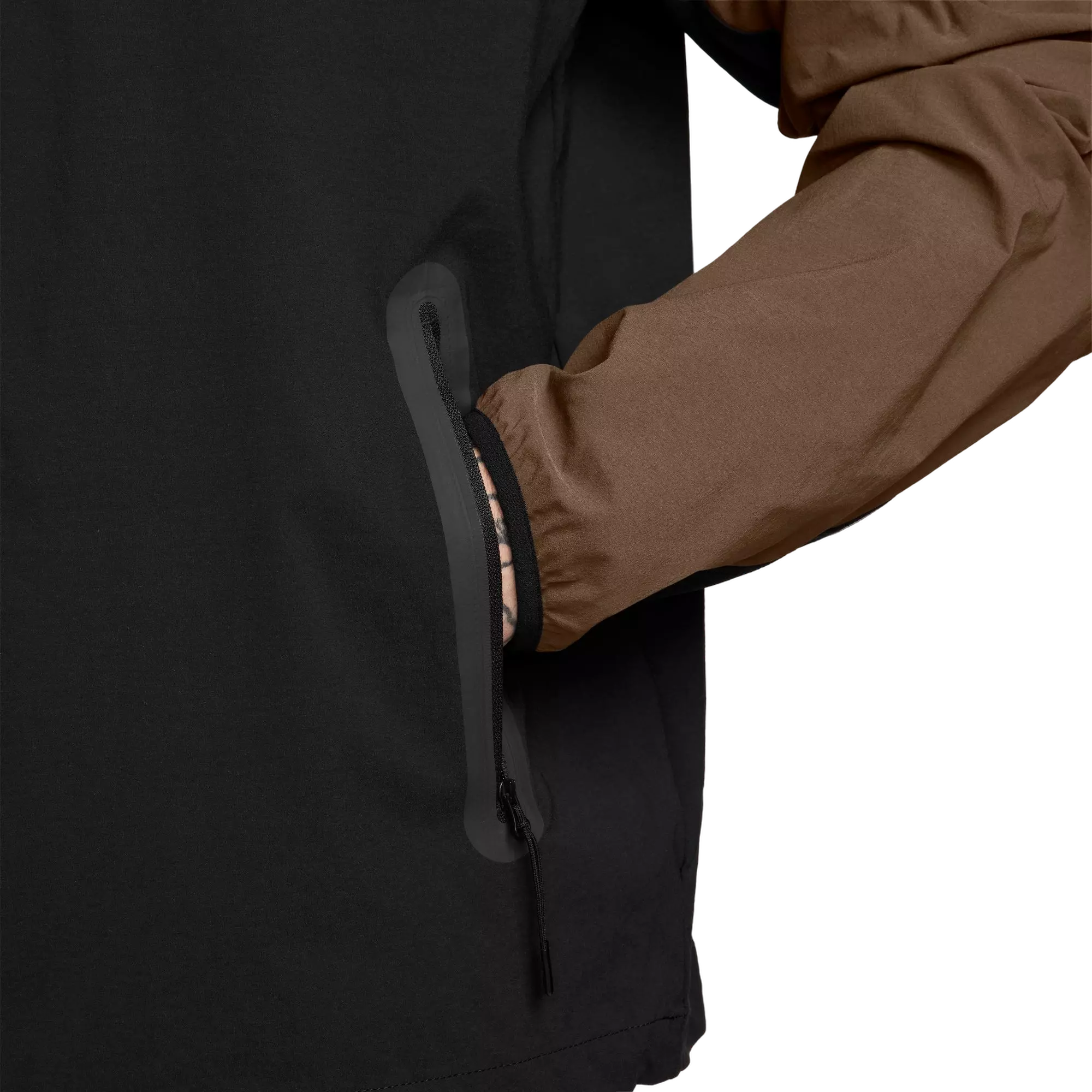 Nike Men's Tech Woven Jacket - BROWN/BLACK