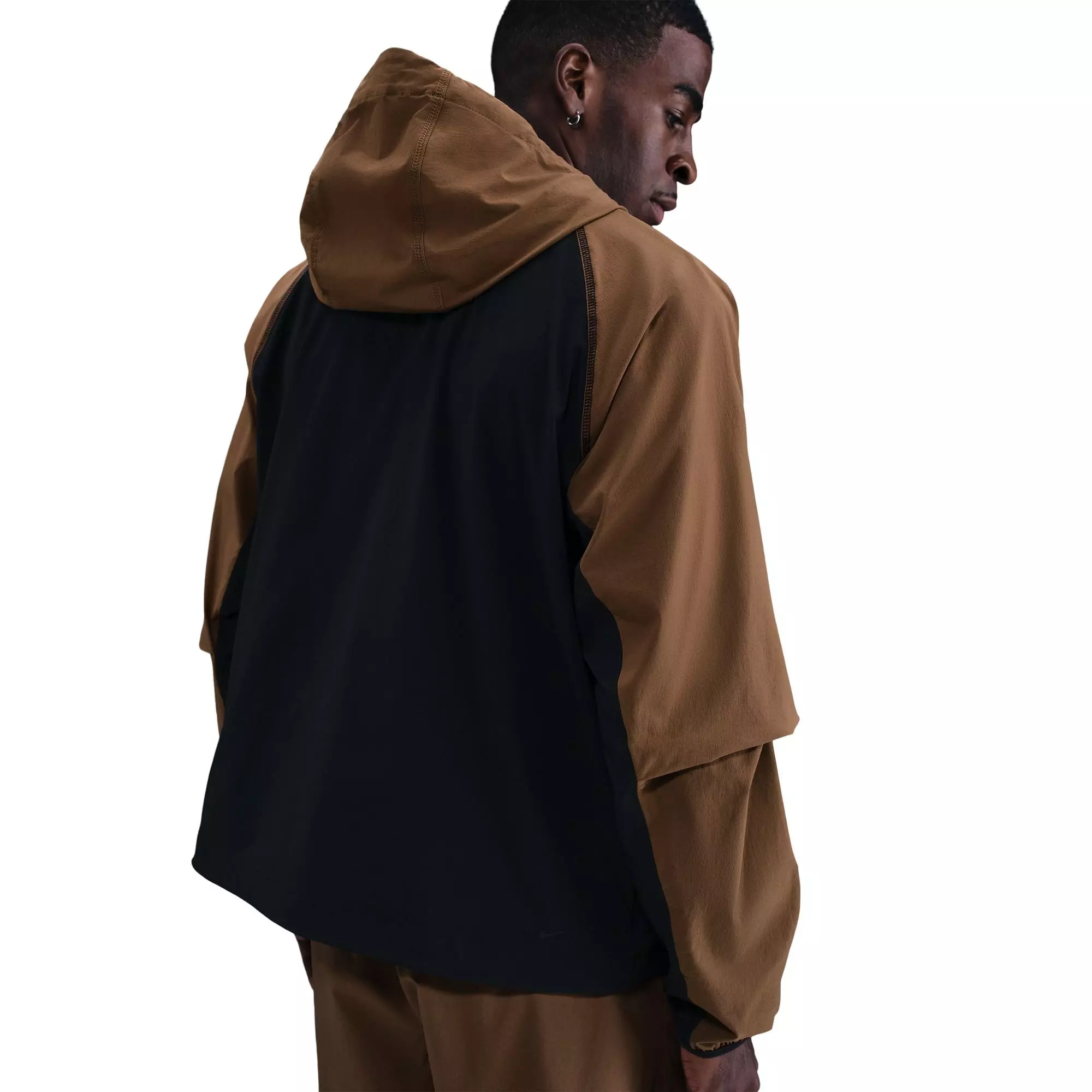 Nike Men's Tech Woven Jacket - Brown/Black - BROWN/BLACK
