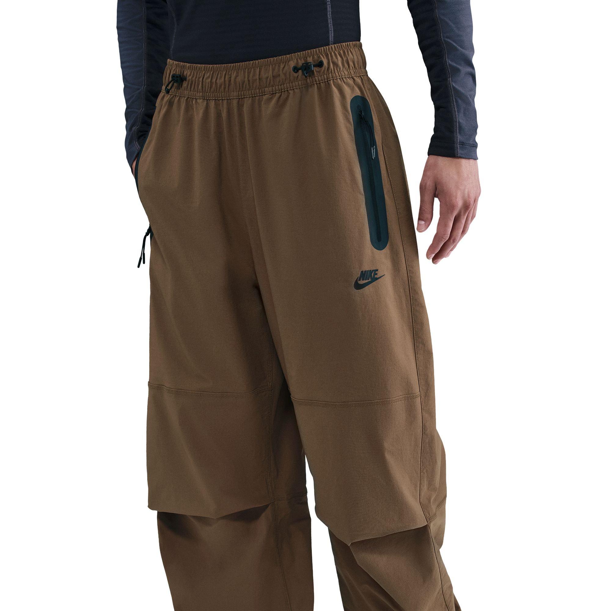 Nike Men's Tech Woven Oversized Pants - Brown/Black - BROWN/BLACK Thumbnail View 3