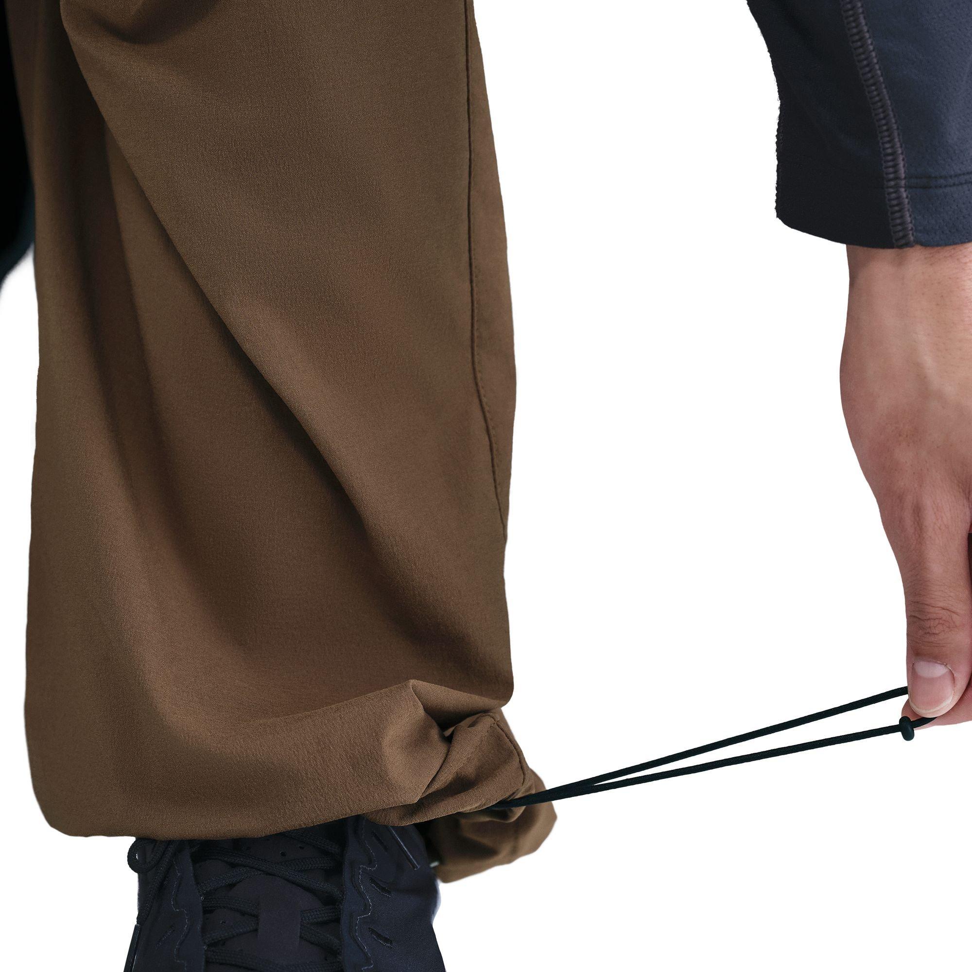 Nike Men's Tech Woven Oversized Pants-Brown/Black - BROWN/BLACK Thumbnail View 6