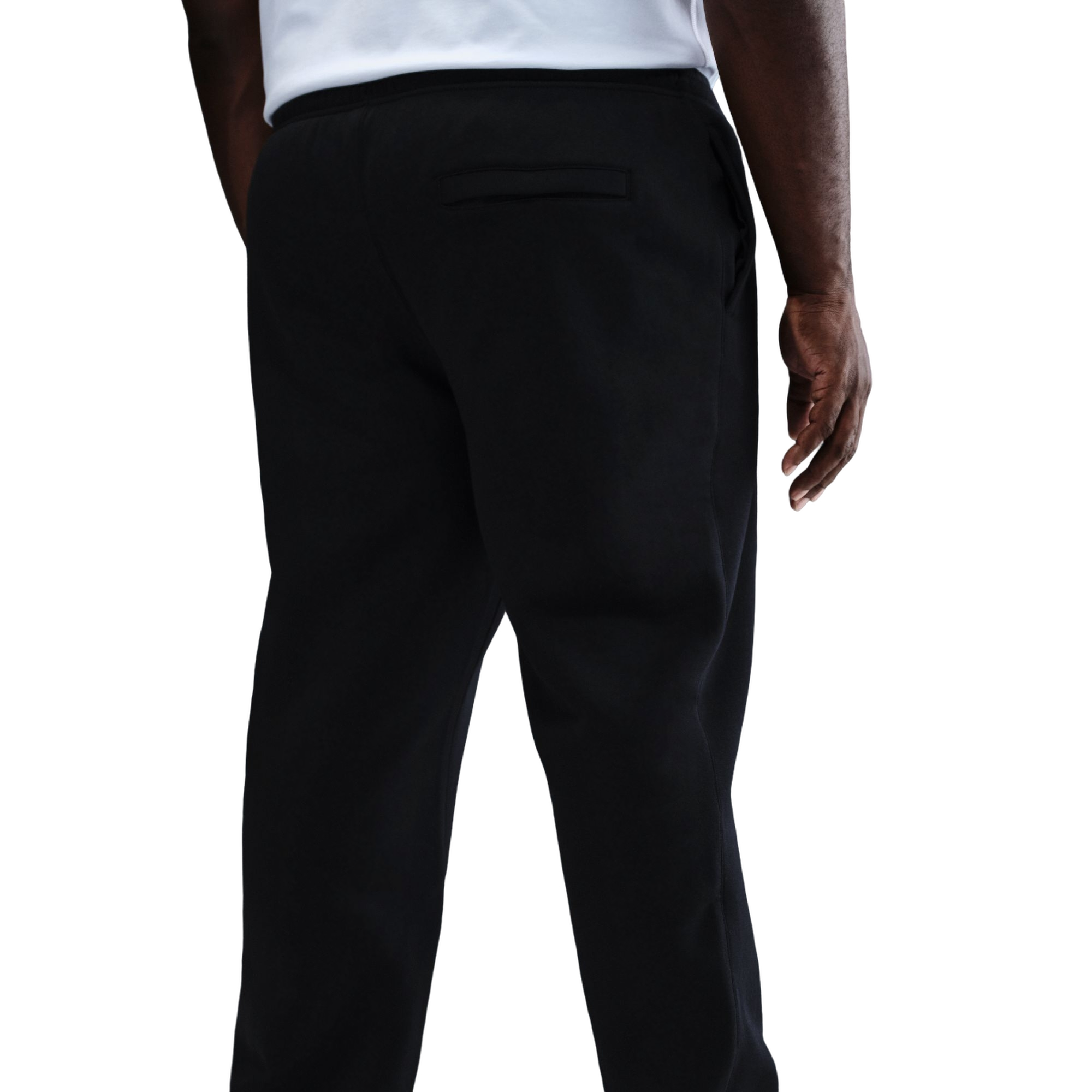 Nike Men's Club Open-Hem Fleece Pants - BLACK Thumbnail View 2