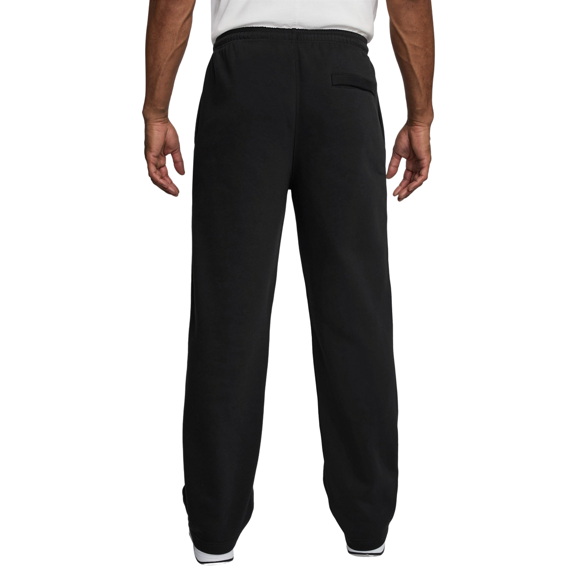 Nike Men's Club Open-Hem Fleece Pants - BLACK Thumbnail View 4