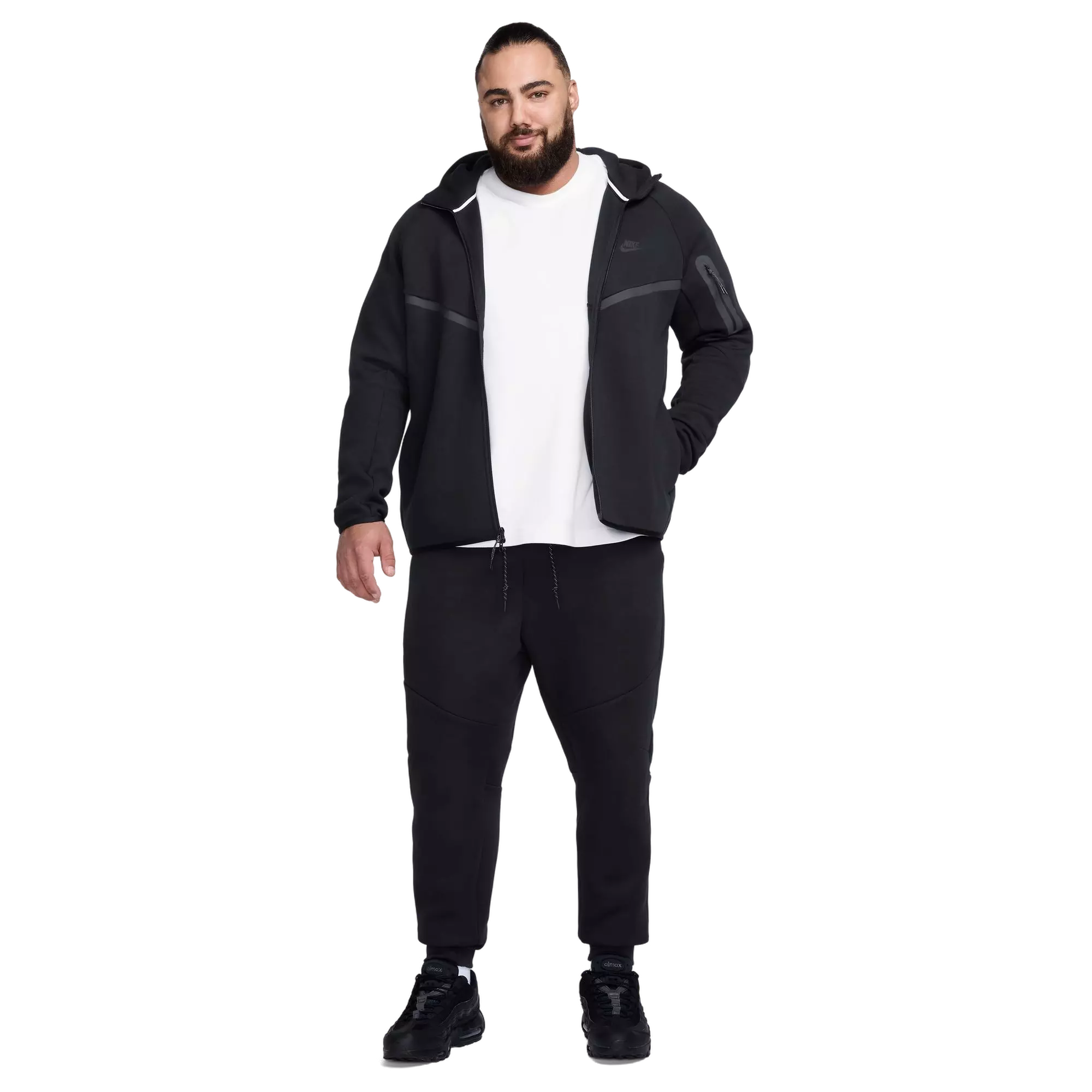 Nike Men's Tech Full-Zip Windrunner Jacket - BLACK