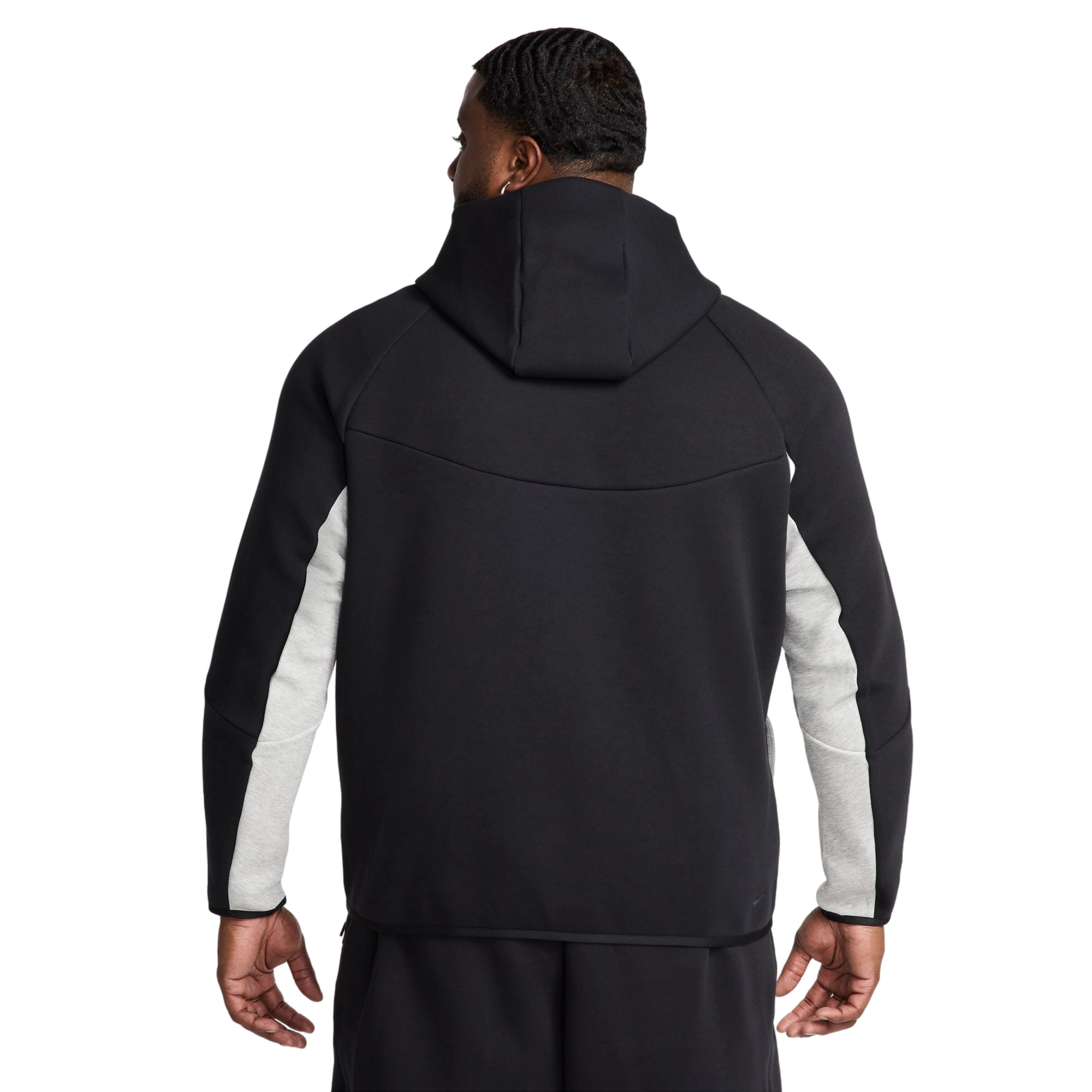 Nike Men's Tech Full-Zip Windrunner Jacket - Black/Grey - BLACK/GREY Thumbnail View 2