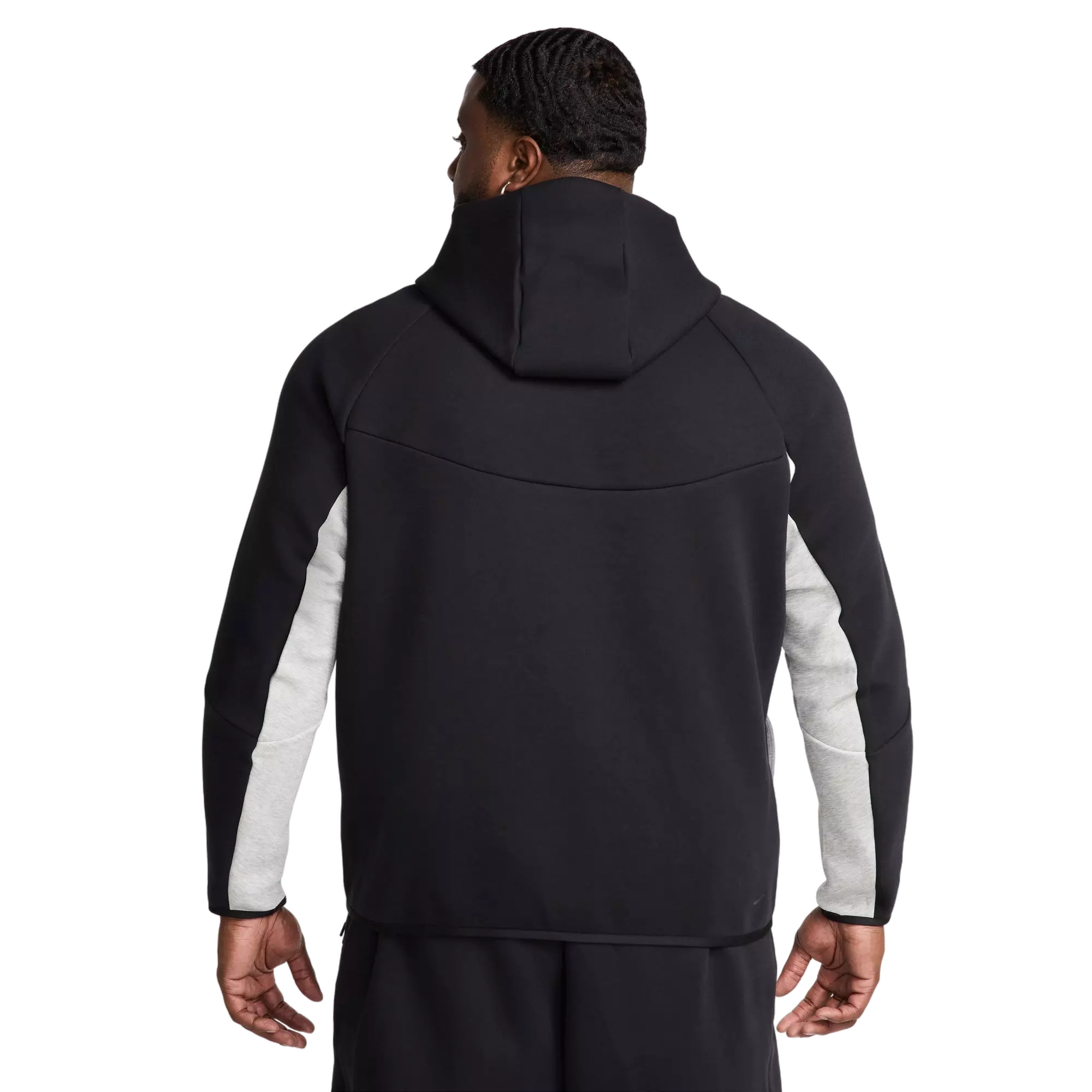 Nike Men's Tech Full-Zip Windrunner Jacket-Black/Grey - BLACK/GREY