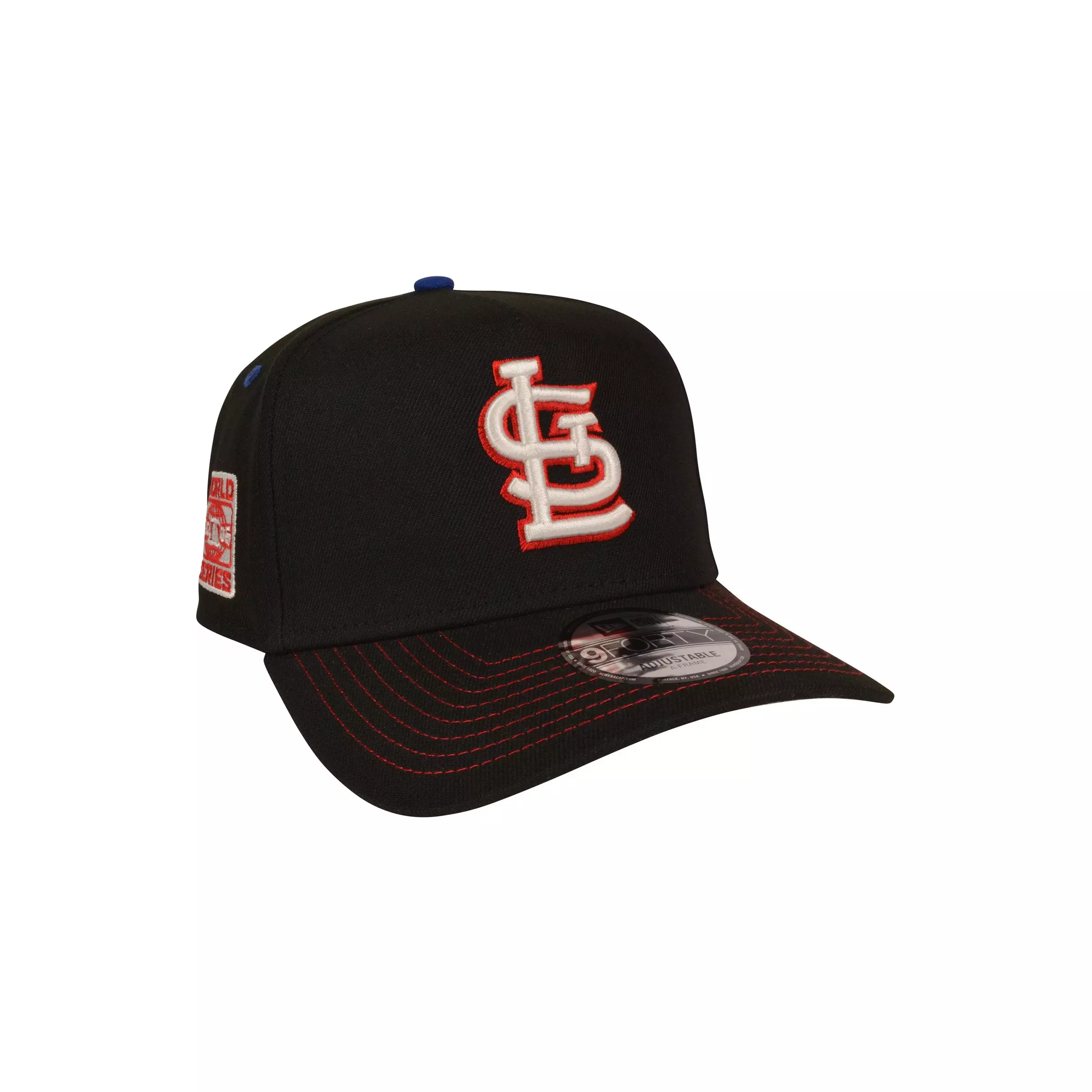 New Era St. Louis Cardinals 9FORTY A-Frame Rare Air Snapback Hat-Black/Red/Blue - BLACK/RED/BLUE