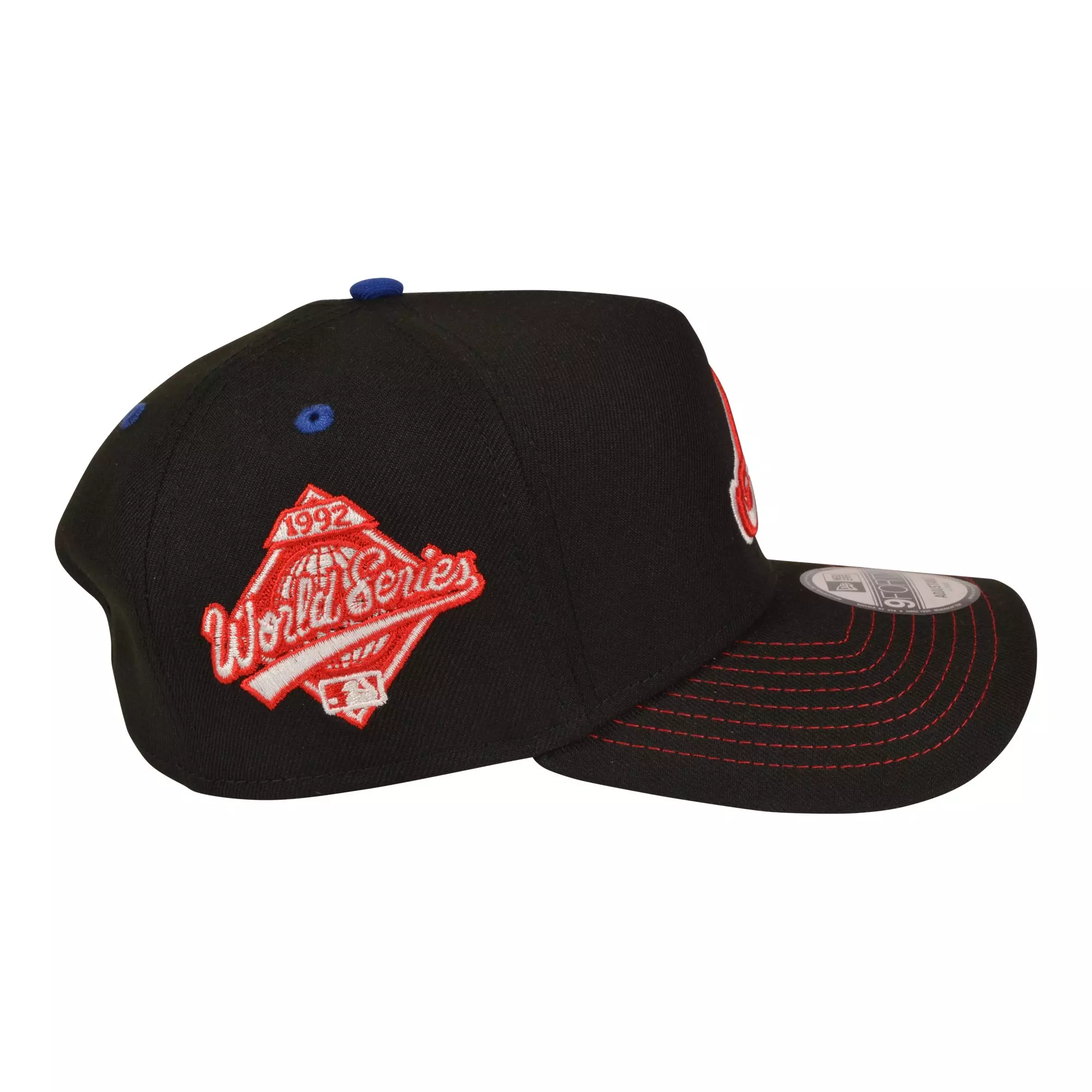 New Era Atlanta Braves 9FORTY A-Frame Rare Air Snapback Hat - Black/Red/Blue - BLACK/RED/BLUE
