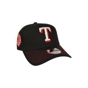 New Era Texas Rangers 9FORTY A-Frame Rare Air Snapback Hat-Black/Red/Blue