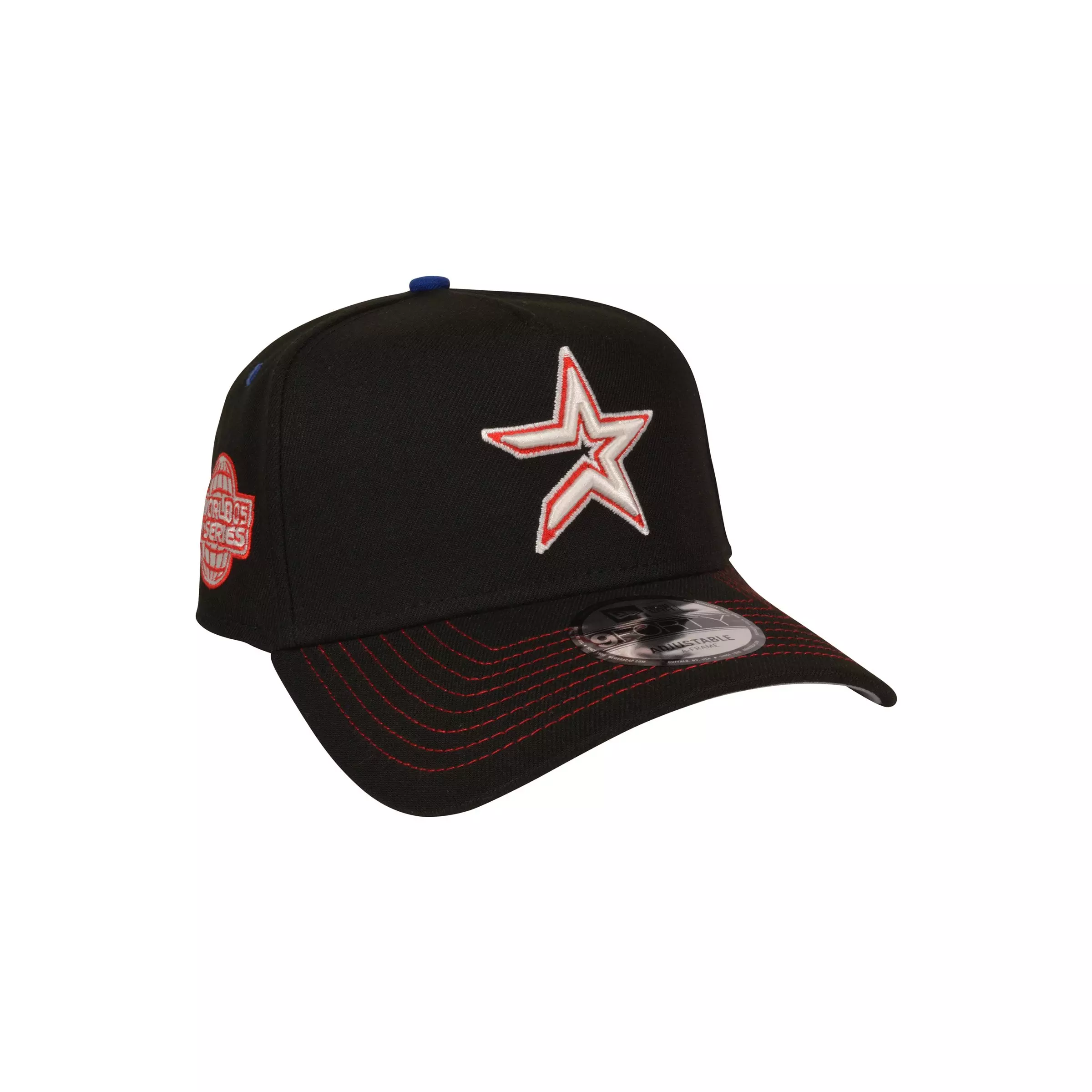 New Era Houston Astros 9FORTY A-Frame Rare Air Snapback Hat-Black/Red/Blue - BLACK/RED/BLUE