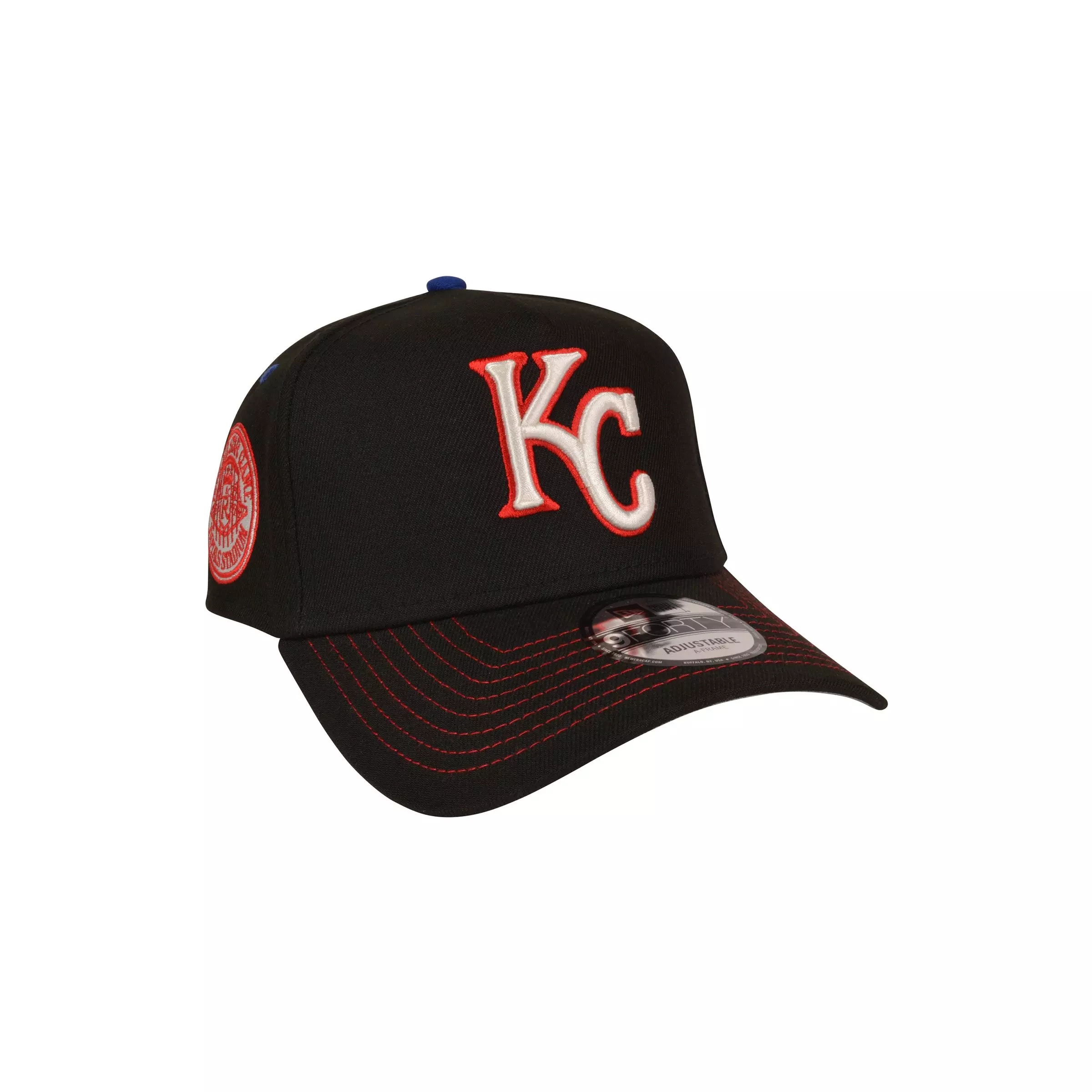 New Era Kansas City Royals 9FORTY A-Frame Rare Air Snapback Hat-Black/Red/Blue - BLACK/RED/BLUE