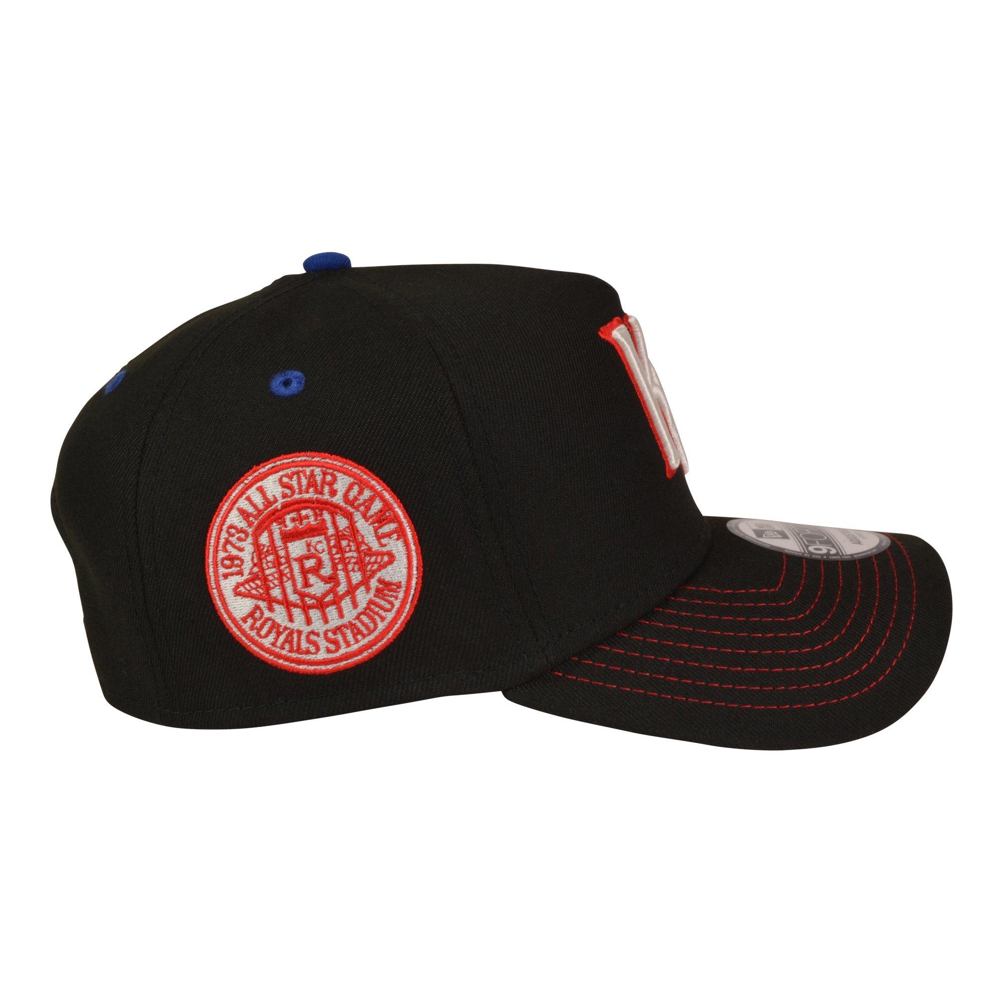 New Era Kansas City Royals 9FORTY A-Frame Rare Air Snapback Hat-Black/Red/Blue