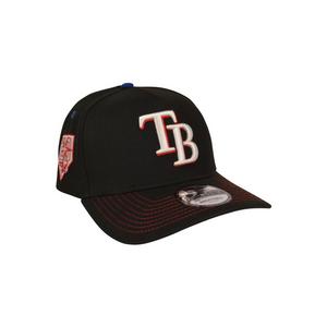 New Era Tampa Bay Rays 9FORTY A-Frame Rare Air Snapback Hat-Black/Red/Blue