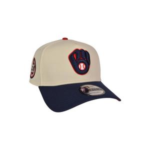 New Era Milwaukee Brewers 9FORTY A-Frame 4th Snapback Hat-Red/Blue