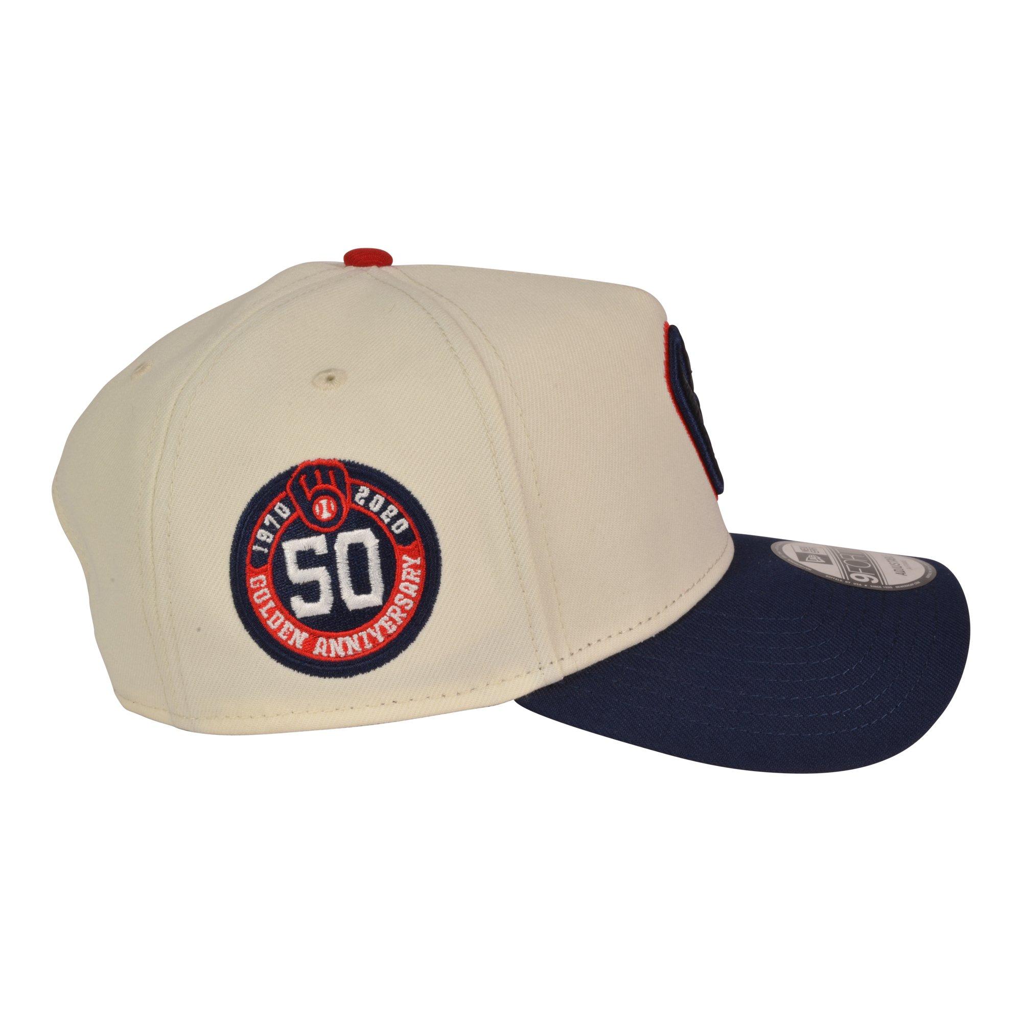 New Era Milwaukee Brewers 9FORTY A-Frame 4th Snapback Hat-Red/Blue