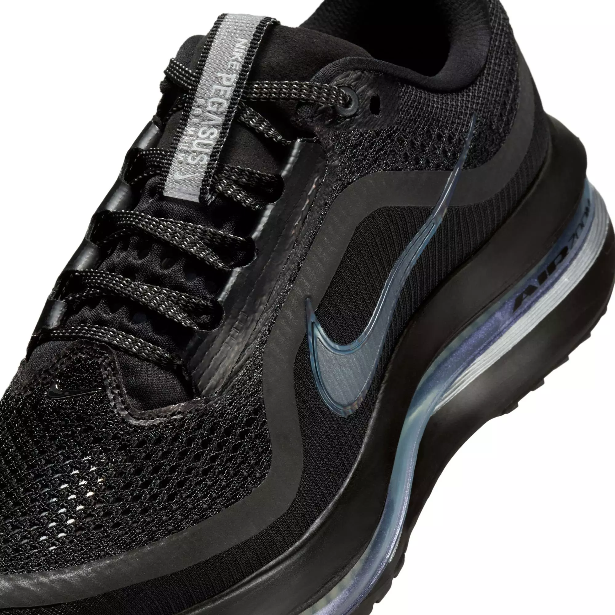 Nike Pegasus Premium "Black/Metallic Silver" Women's Road Running Shoe - BLACK/SILVER