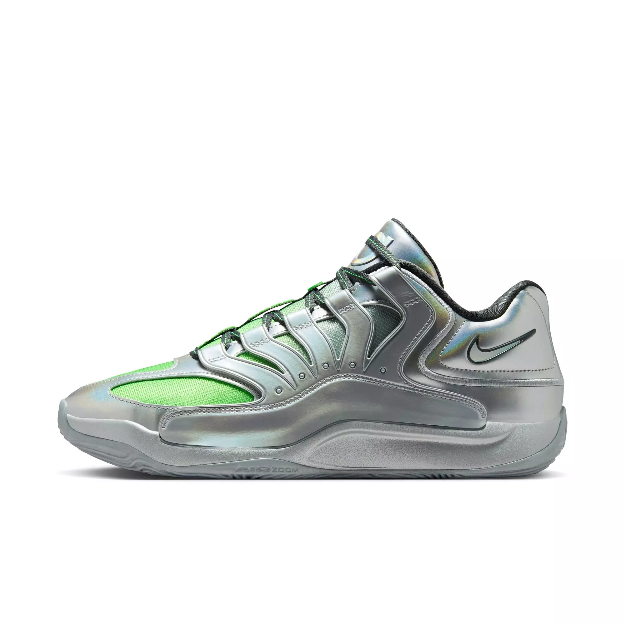Nike KD18 "EYBL Rocket Power" Men's Basketball Shoe - METALLIC SILVER/SMOKE GREY