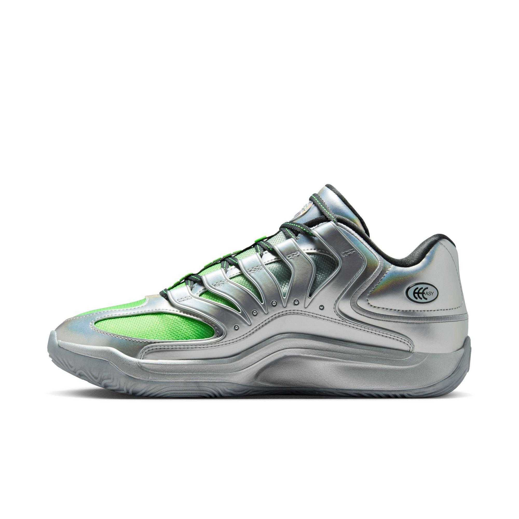 Nike KD18 "EYBL Rocket Power" Men's Basketball Shoe - METALLIC SILVER/SMOKE GREY Thumbnail View 8