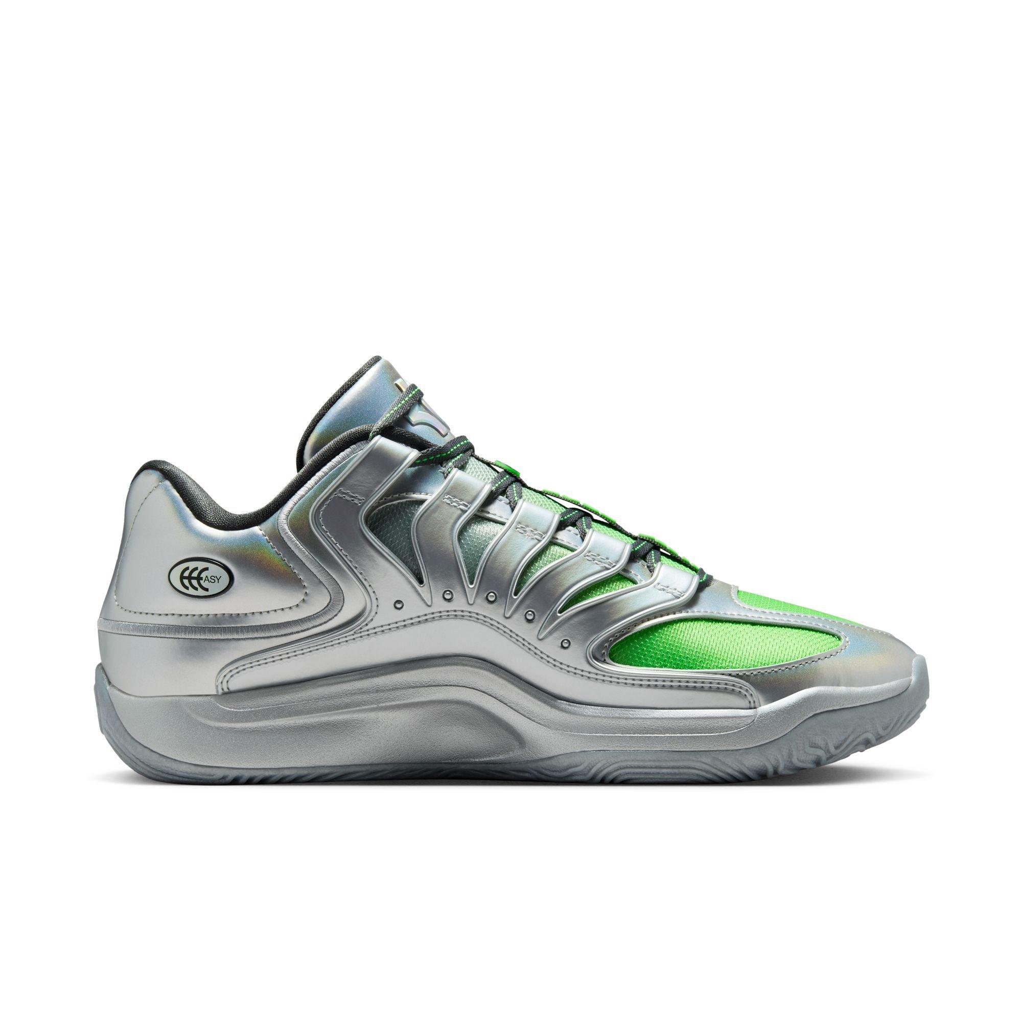 Nike KD18 "EYBL Rocket Power" Men's Basketball Shoe - METALLIC SILVER/SMOKE GREY Thumbnail View 2