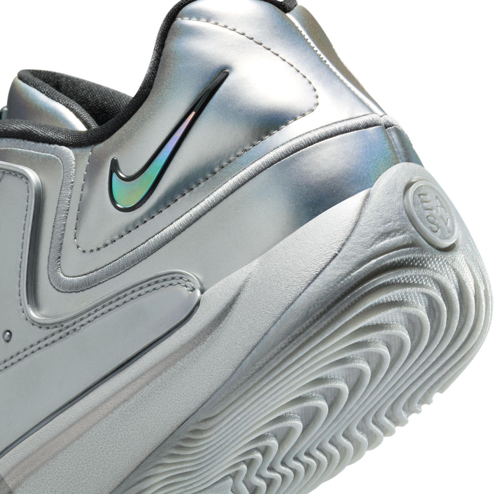 Nike KD18 "EYBL Rocket Power" Men's Basketball Shoe - METALLIC SILVER/SMOKE GREY Thumbnail View 5