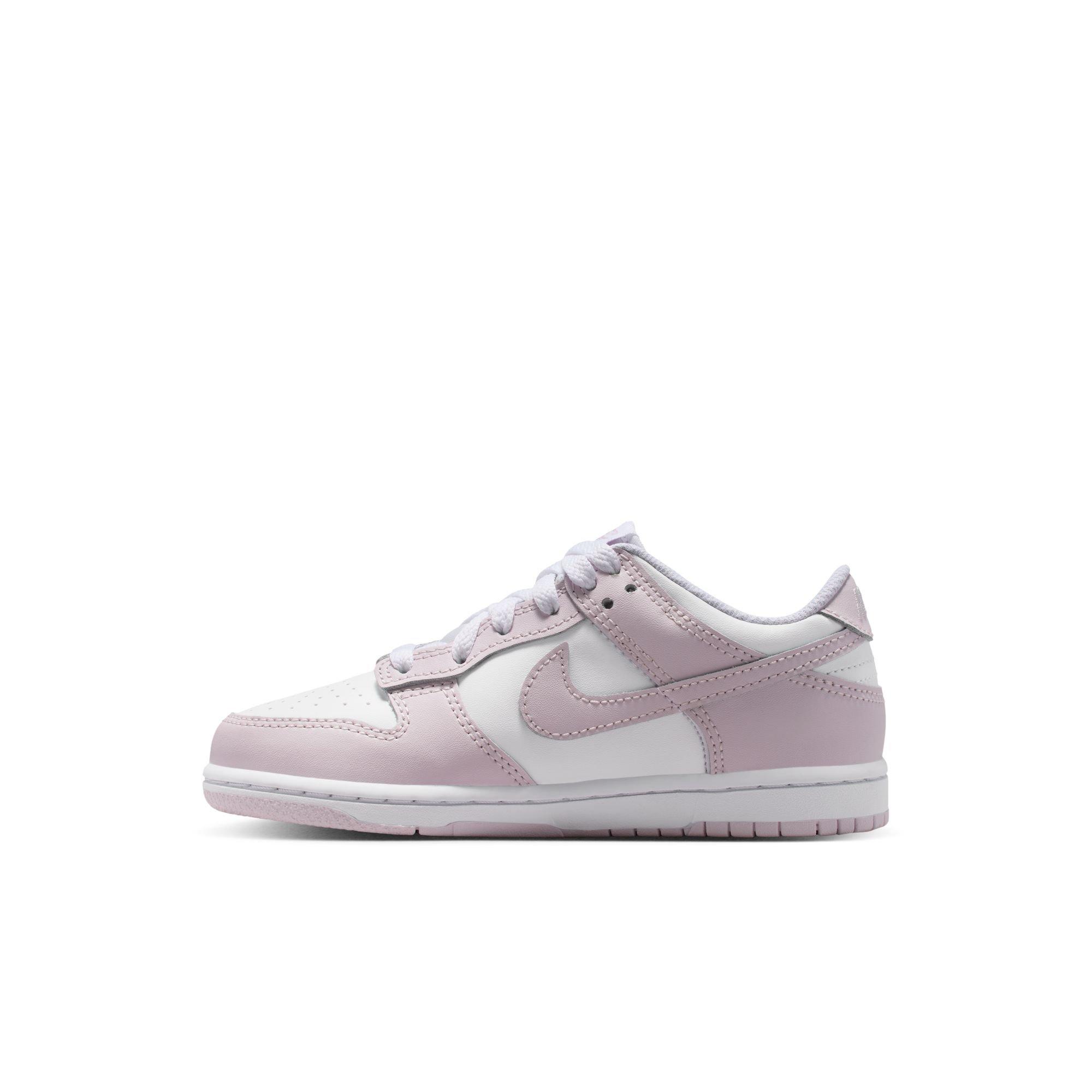 Nike Dunk Low Preschool Girls' "White/Light Violet" Shoe