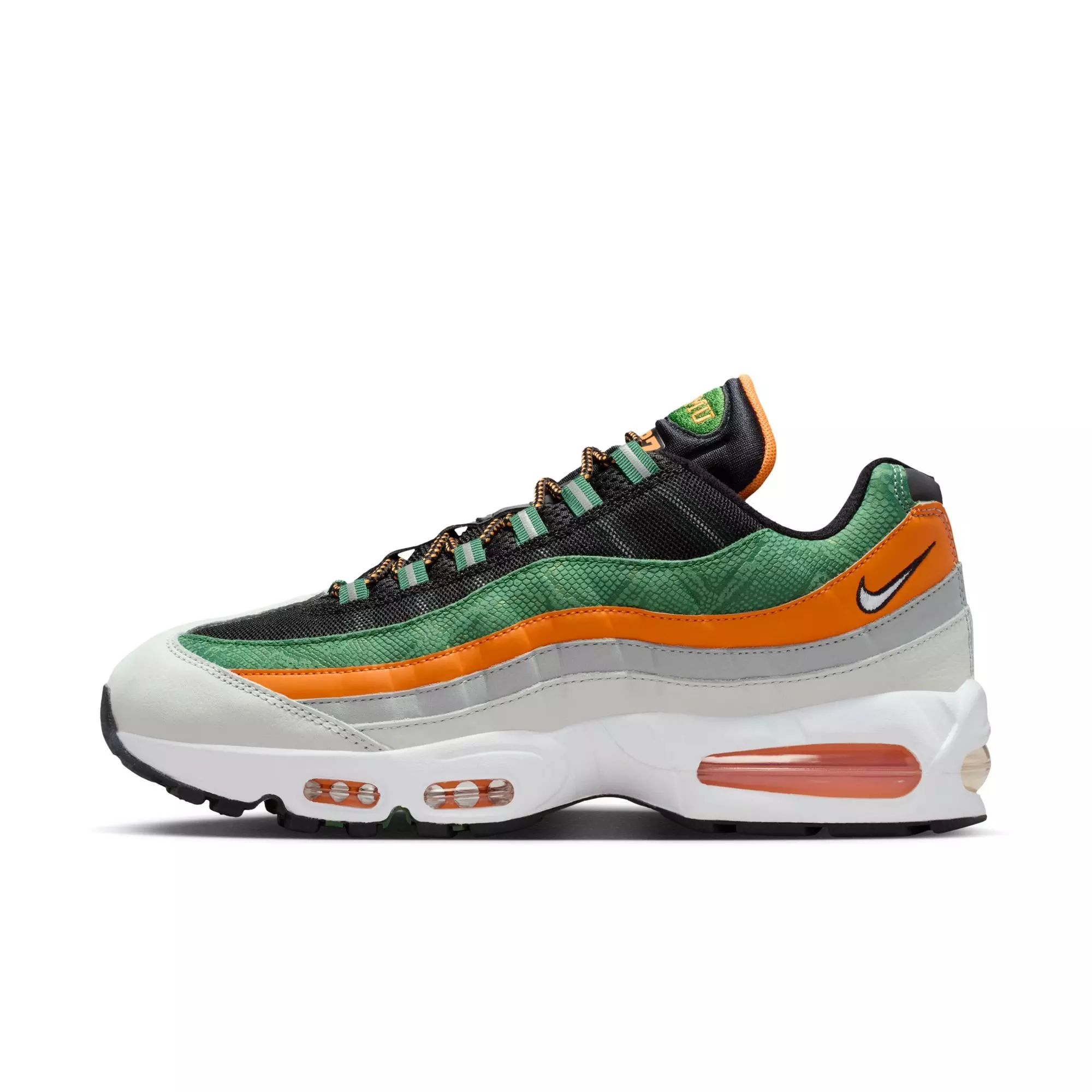 Nike FAMU Air Max 95 "Big Bubble" Men's Shoe - BLACK/WHITE/ORANGE HORIZON