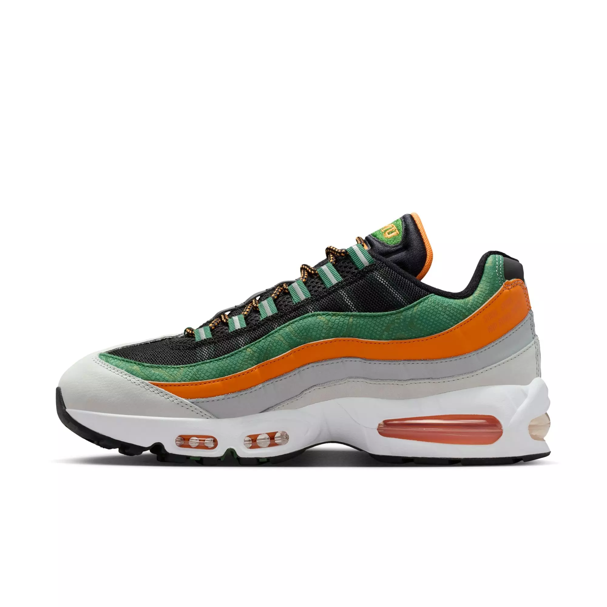 Nike FAMU Air Max 95 "Big Bubble" Men's Shoe - BLACK/WHITE/ORANGE HORIZON