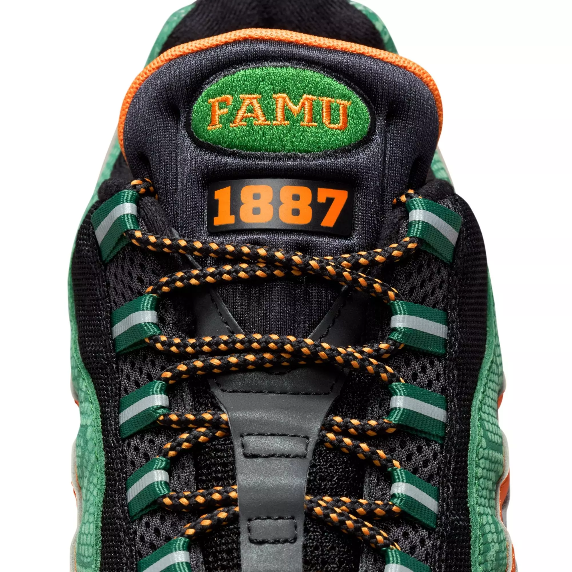 Nike FAMU Air Max 95 "Big Bubble" Men's Shoe - BLACK/WHITE/ORANGE HORIZON