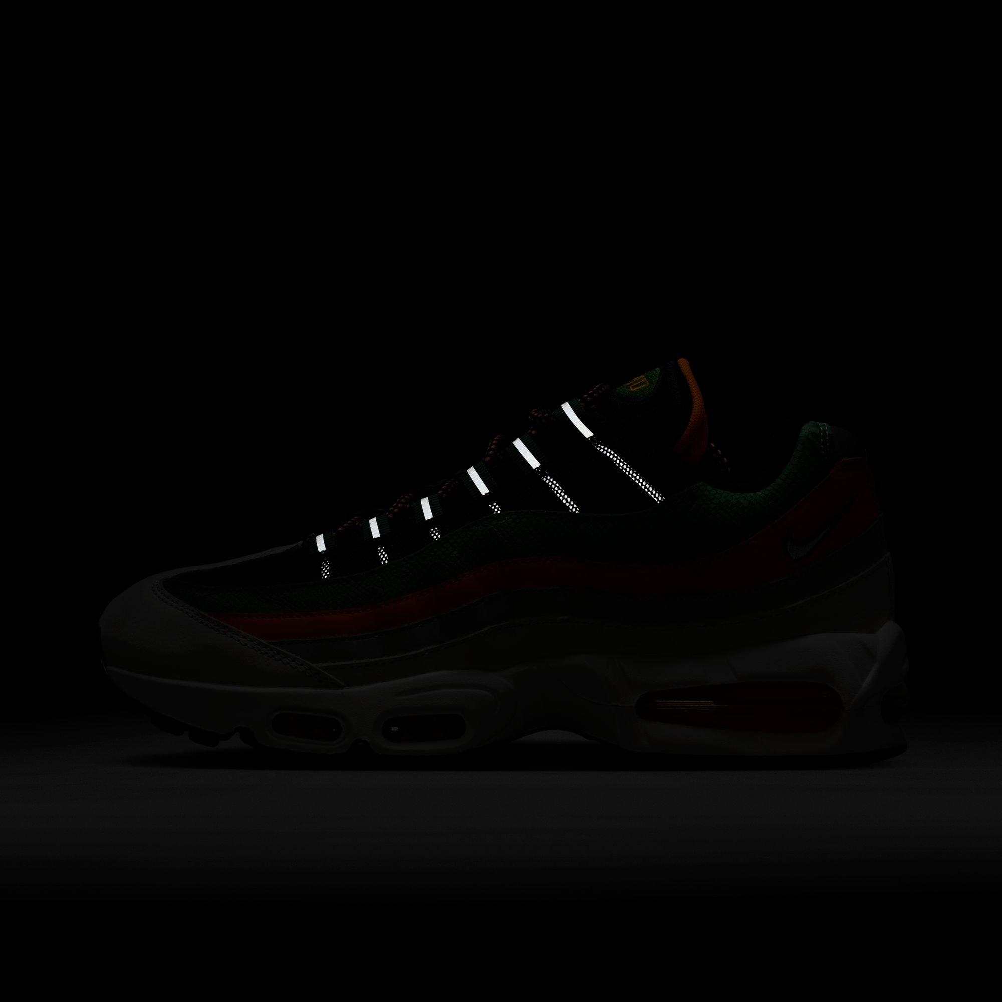 Nike FAMU Air Max 95 "Big Bubble" Men's Shoe - BLACK/WHITE/ORANGE HORIZON Thumbnail View 8