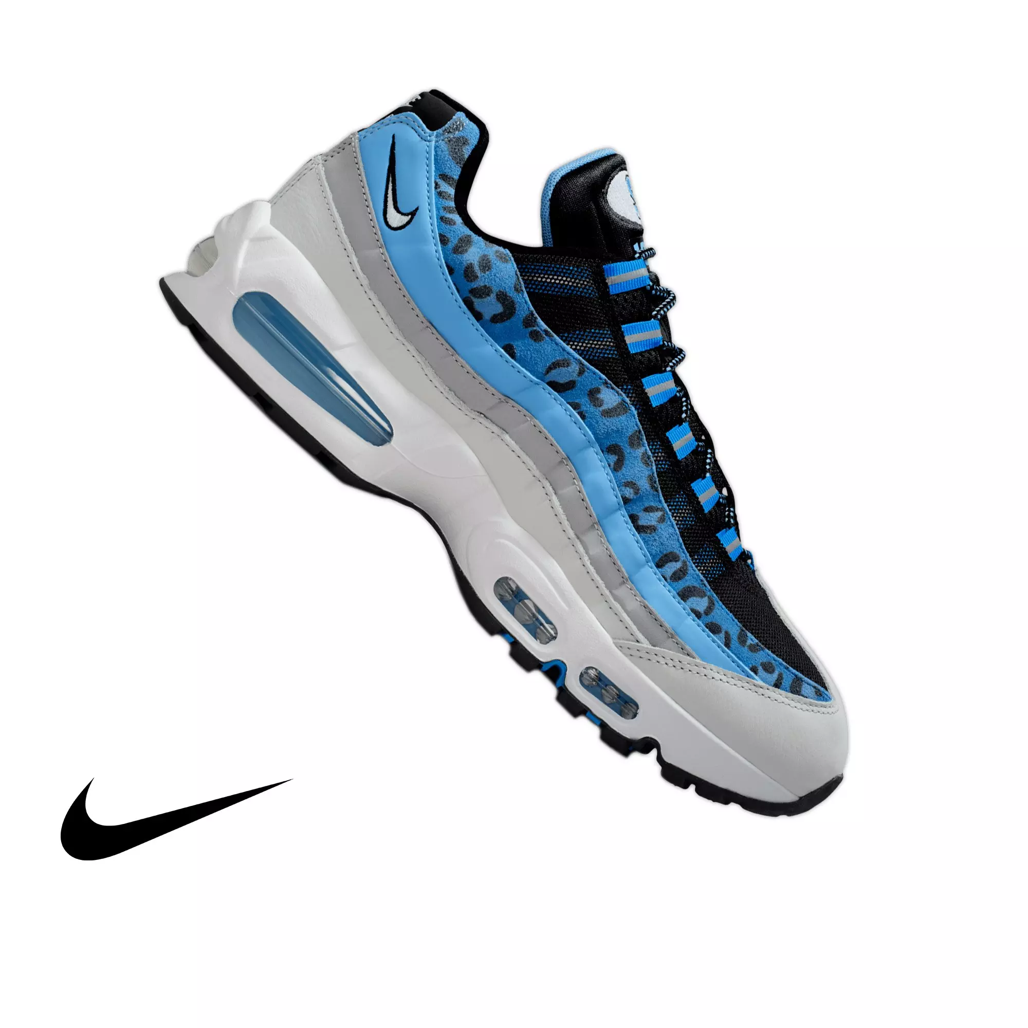 Nike Air Max 95 "Spelman College" Men's Shoe - BLACK/WHITE/COBALT PULSE