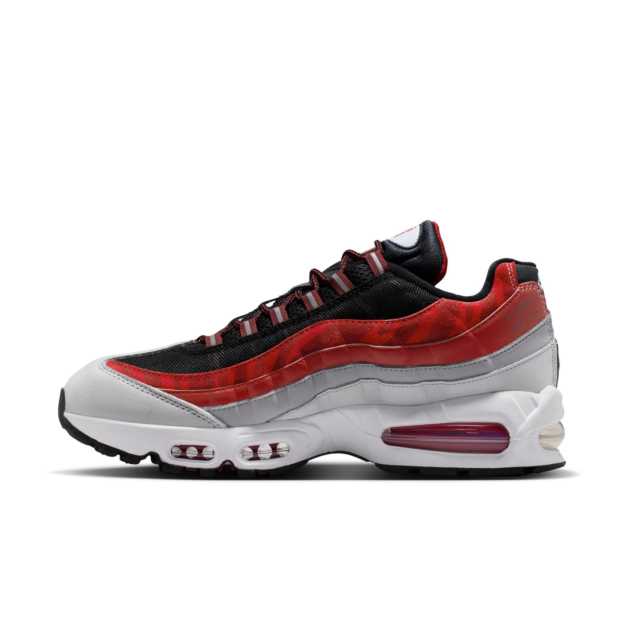 Nike Morehouse Air Max 95 "Big Bubble" Men's Shoe - BLACK/WHITE/DARK TEAM RED Thumbnail View 7