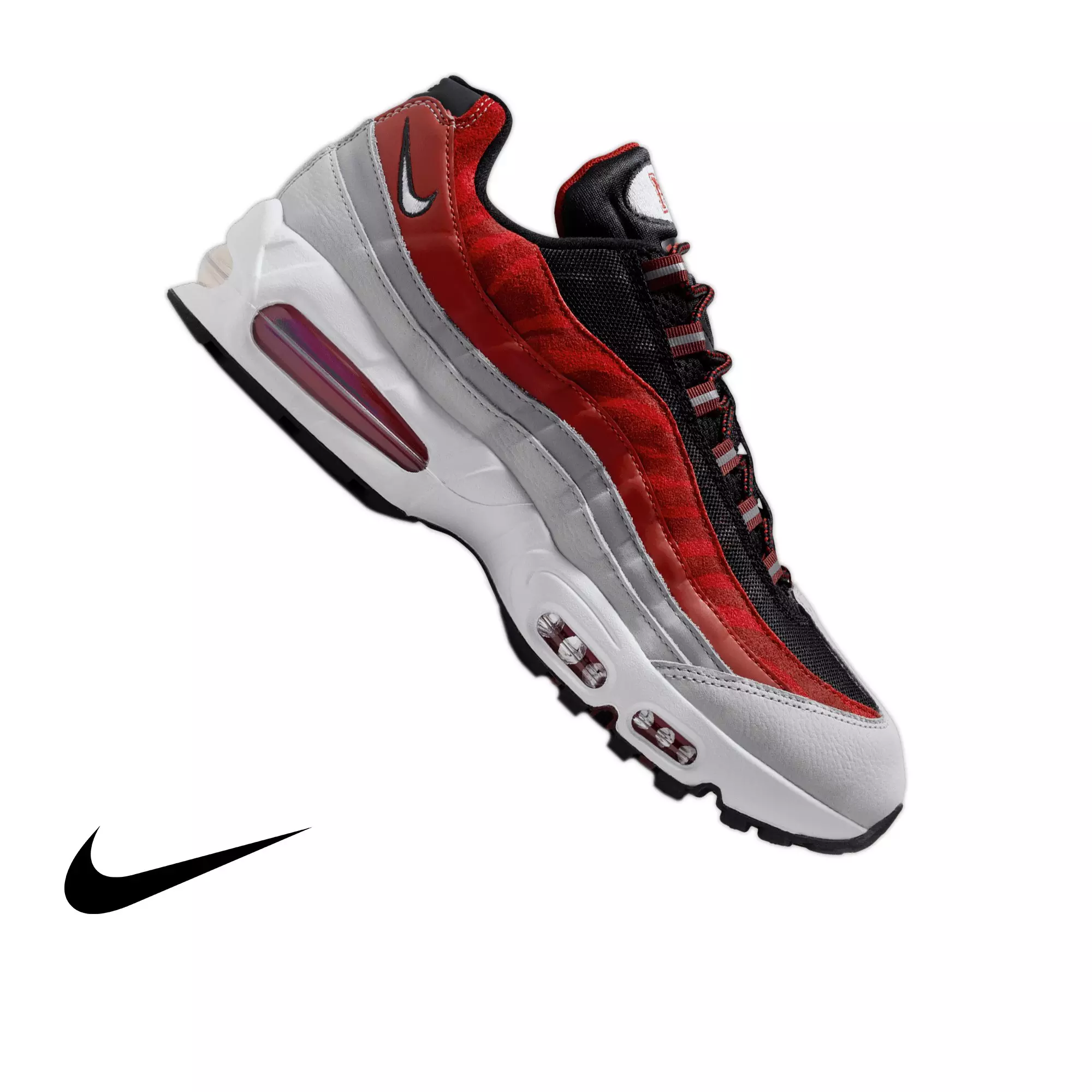 Nike Morehouse Air Max 95 "Big Bubble" Men's Shoe - BLACK/WHITE/DARK TEAM RED