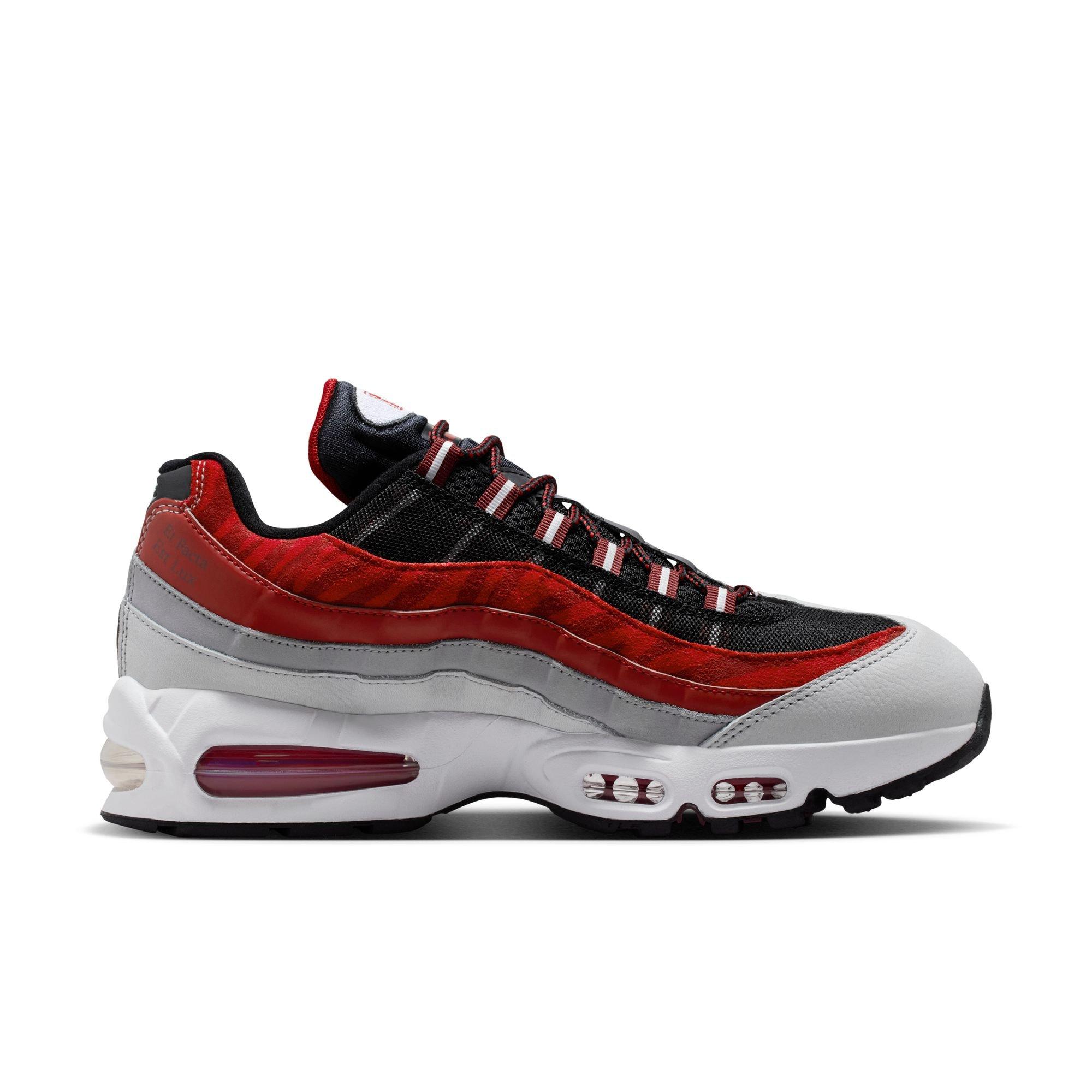 Nike Morehouse Air Max 95 "Big Bubble" Men's Shoe - BLACK/WHITE/DARK TEAM RED Thumbnail View 2