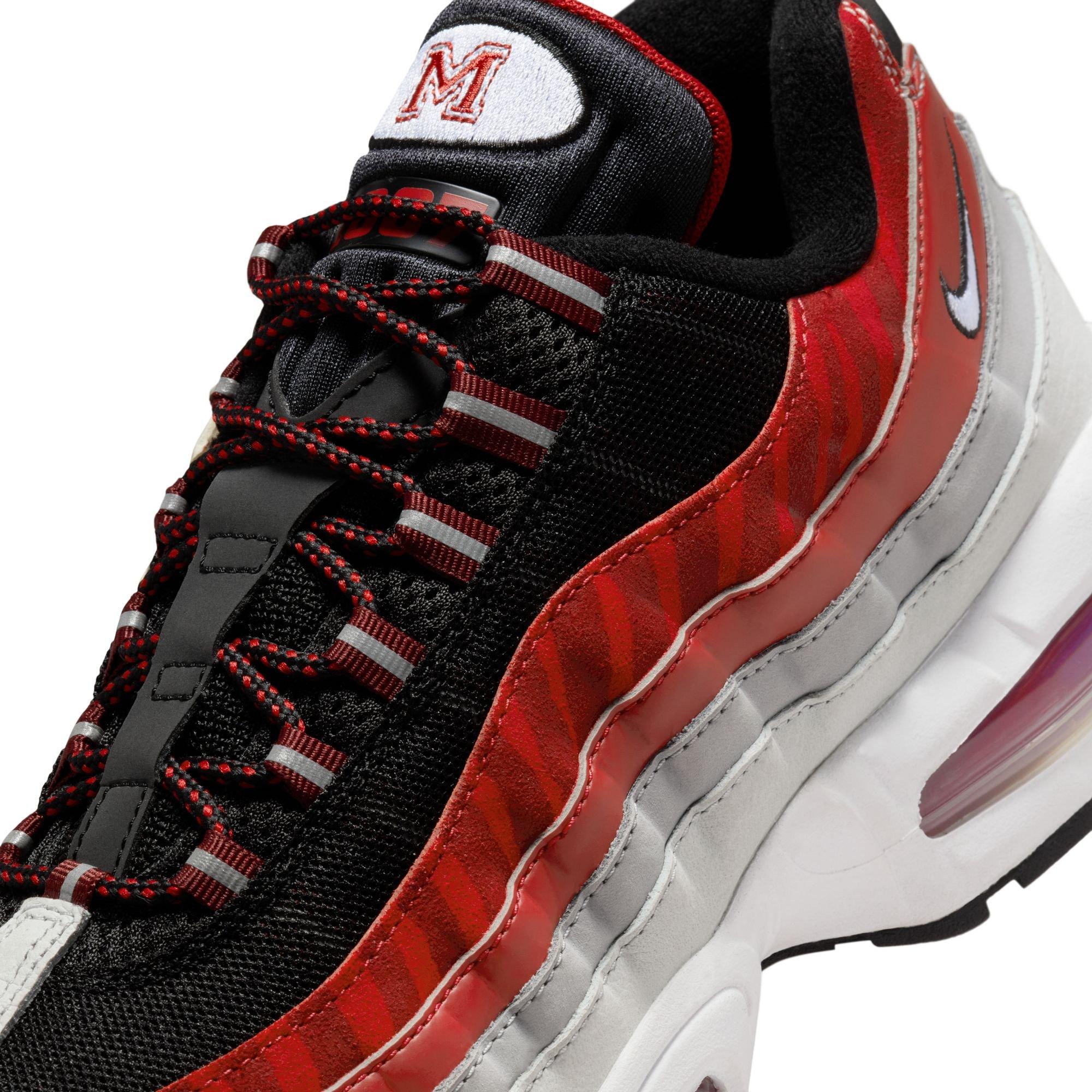 Nike Morehouse Air Max 95 "Big Bubble" Men's Shoe - BLACK/WHITE/DARK TEAM RED Thumbnail View 4
