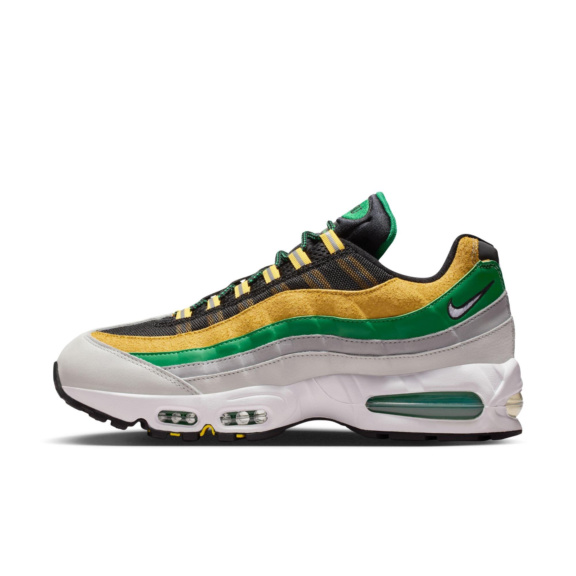 Nike Norfolk State Air Max 95 "Big Bubble" Men's Shoe - WHITE/COURT GREEN/MIDWEST GOLD Thumbnail View 7