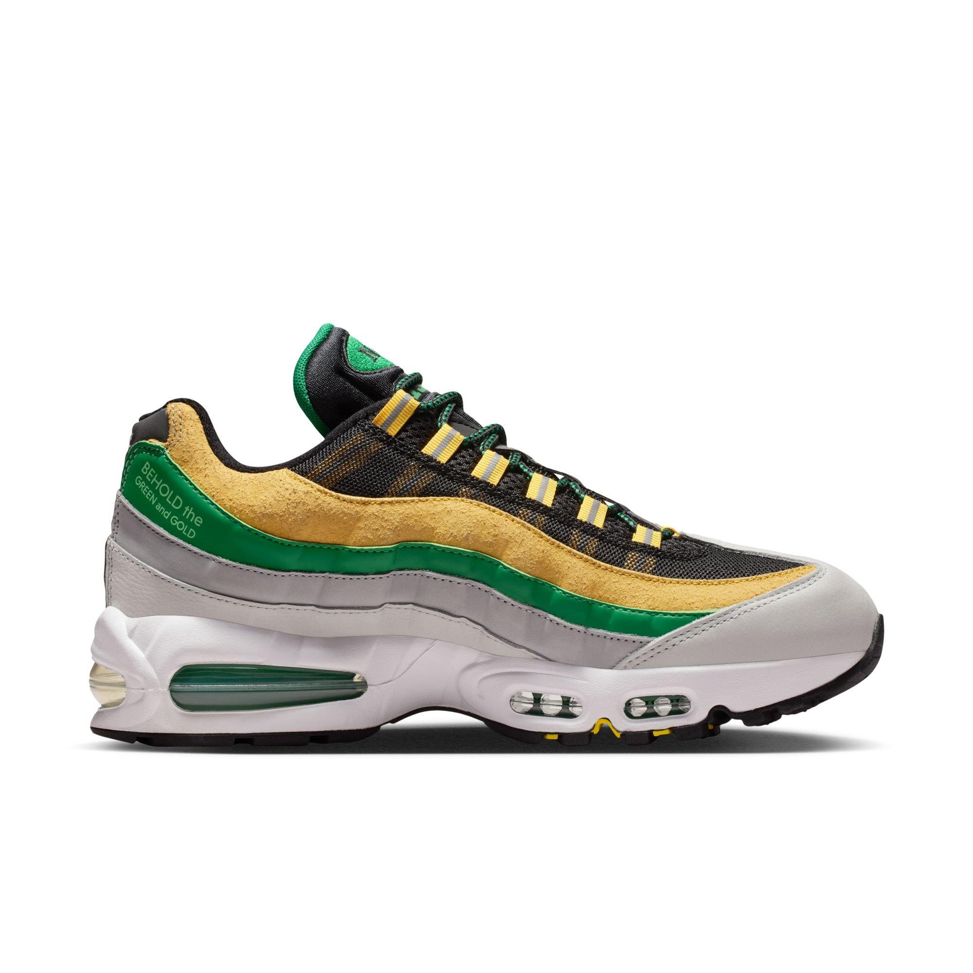 Nike Norfolk State Air Max 95 "Big Bubble" Men's Shoe - WHITE/COURT GREEN/MIDWEST GOLD Thumbnail View 2