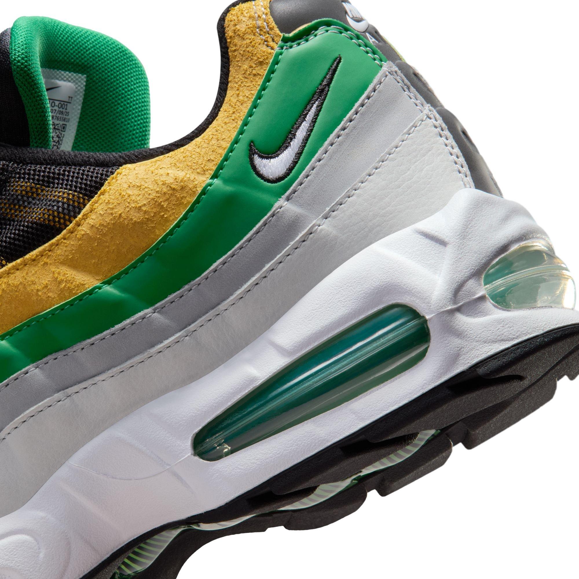 Nike Norfolk State Air Max 95 "Big Bubble" Men's Shoe - WHITE/COURT GREEN/MIDWEST GOLD Thumbnail View 5