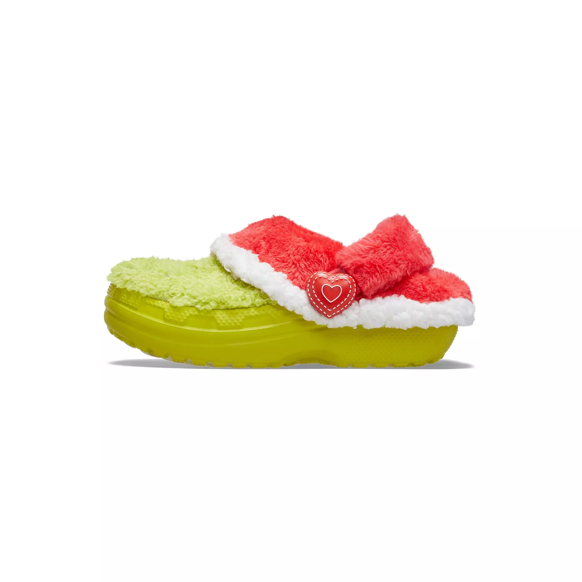Crocs Classic Lined "The Grinch" Preschool Kids' Clog - GREEN/RED