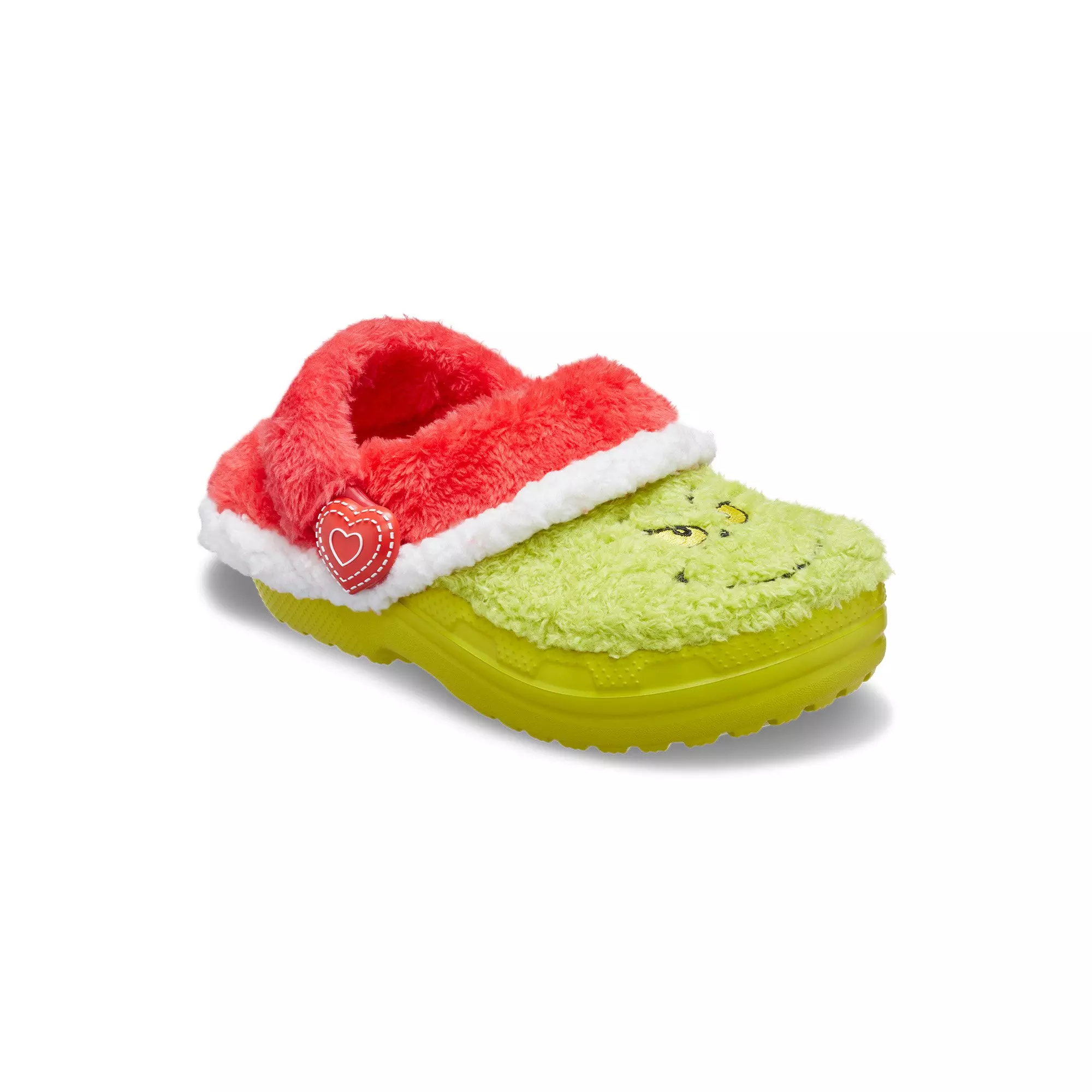 Crocs Classic Lined "The Grinch" Preschool Kids' Clog - GREEN/RED