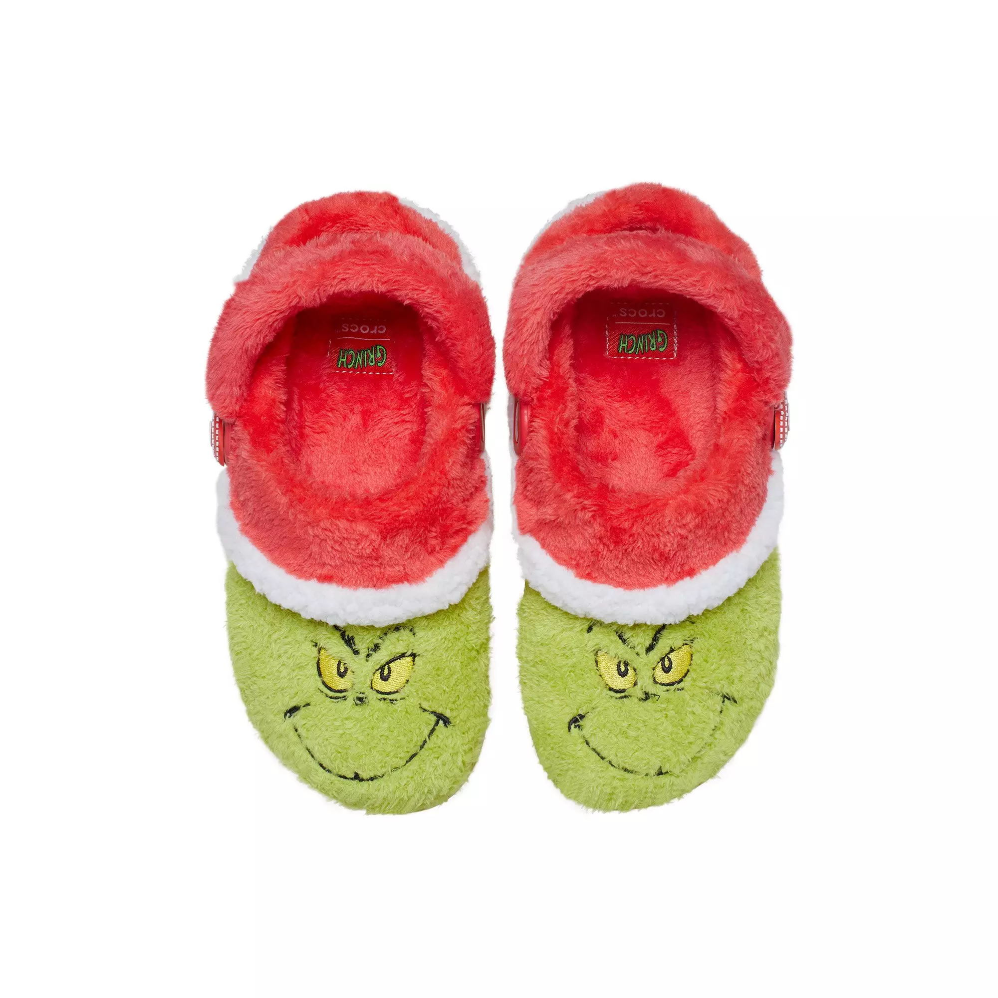 Crocs Classic Lined "The Grinch" Preschool Kids' Clog - GREEN/RED