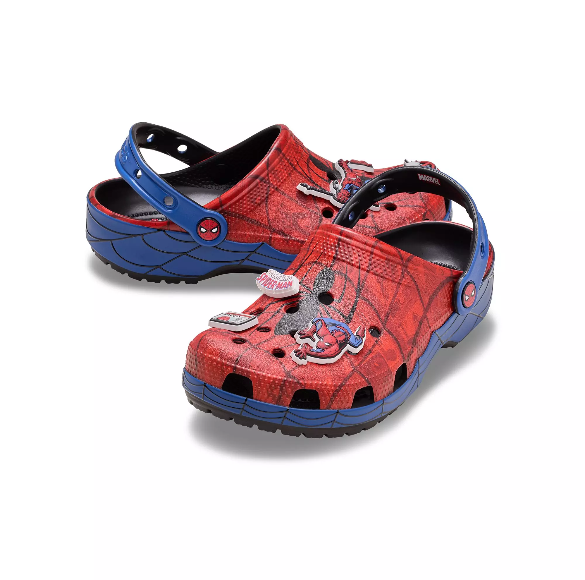 Crocs Spider-Man Web Preschool Kids' Classic Clog - RED/BLUE