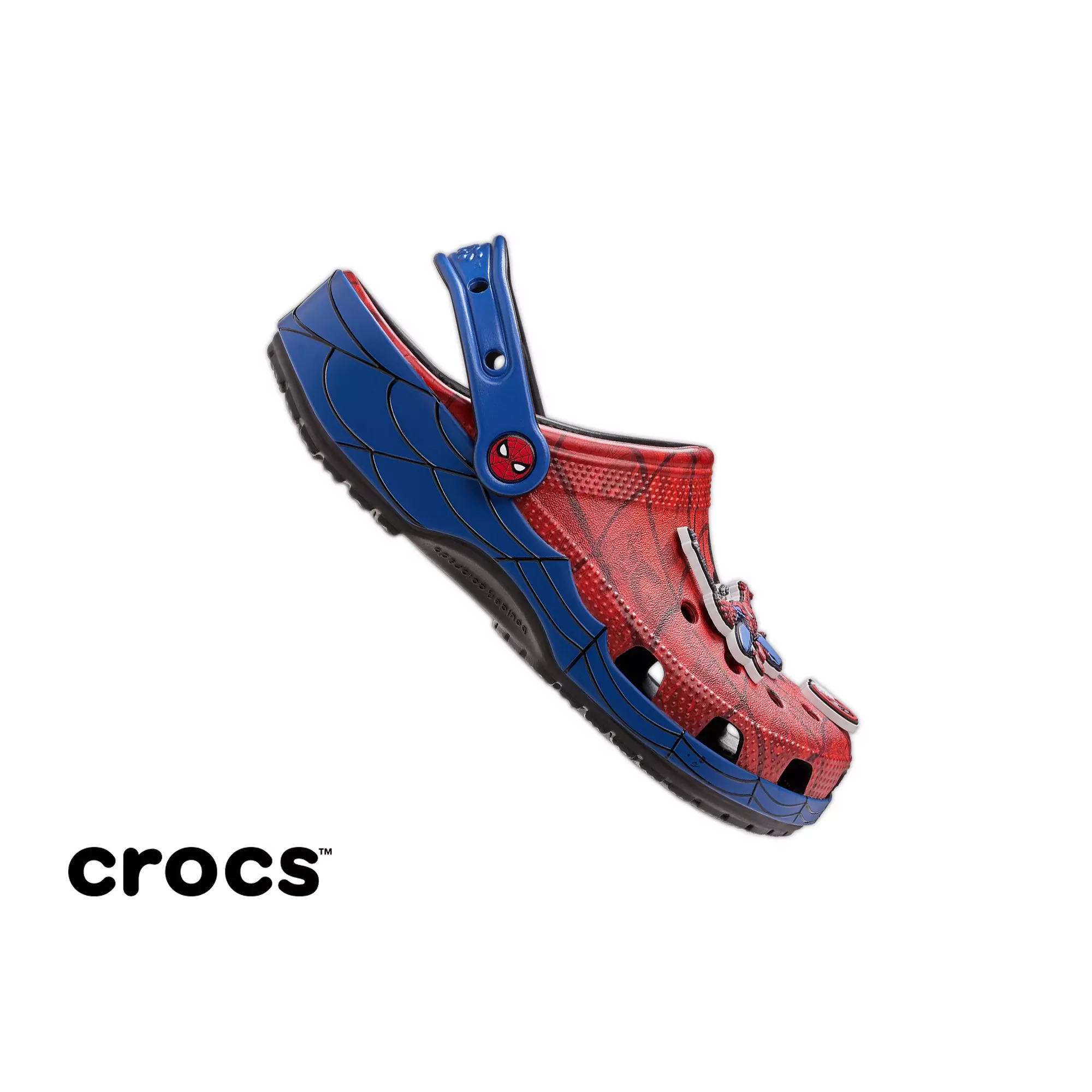 Crocs Spider-Man Web Toddler Kids' Classic Clog - RED/BLUE