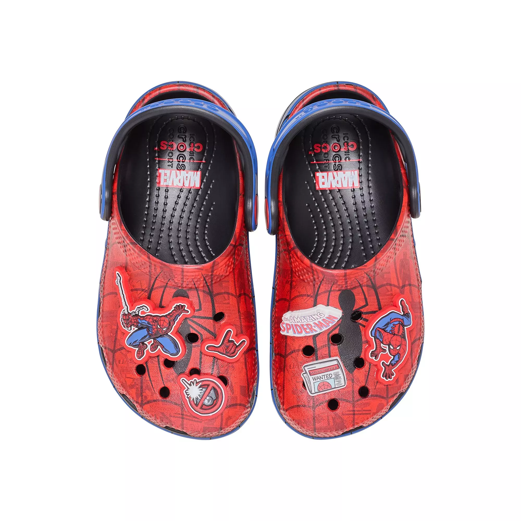 Crocs Spider-Man Web Toddler Kids' Classic Clog - RED/BLUE