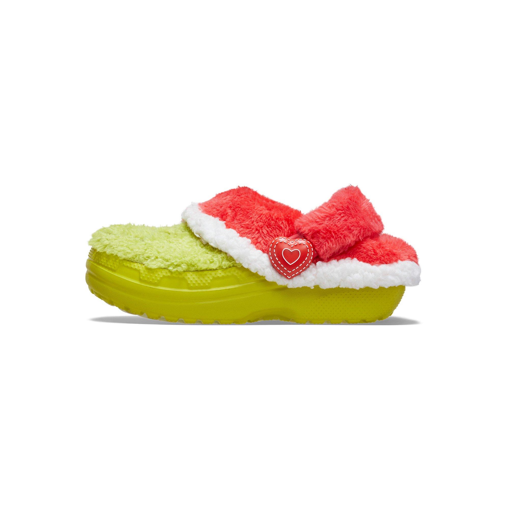 Crocs Classic Lined Grade School Kids' "The Grinch" Clog