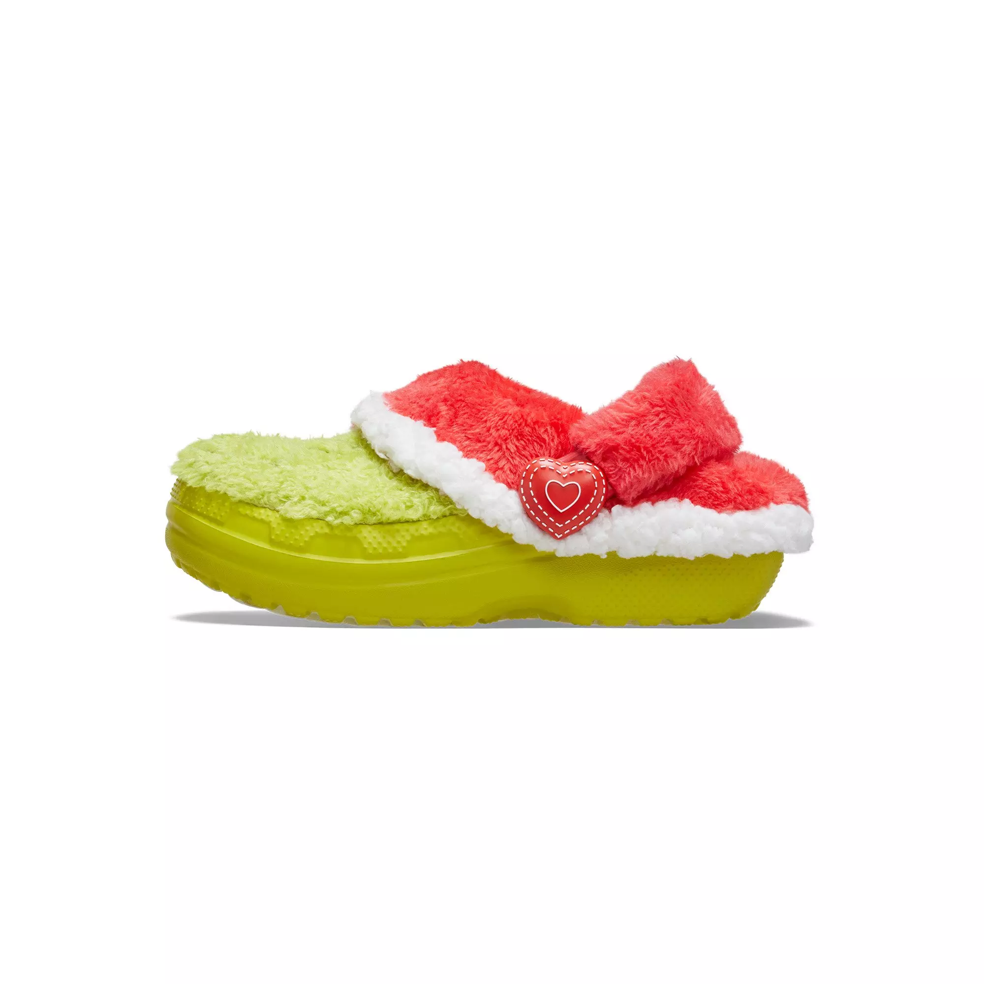 Crocs Classic Lined "The Grinch" Grade School Kids' Clog - GREEN/RED